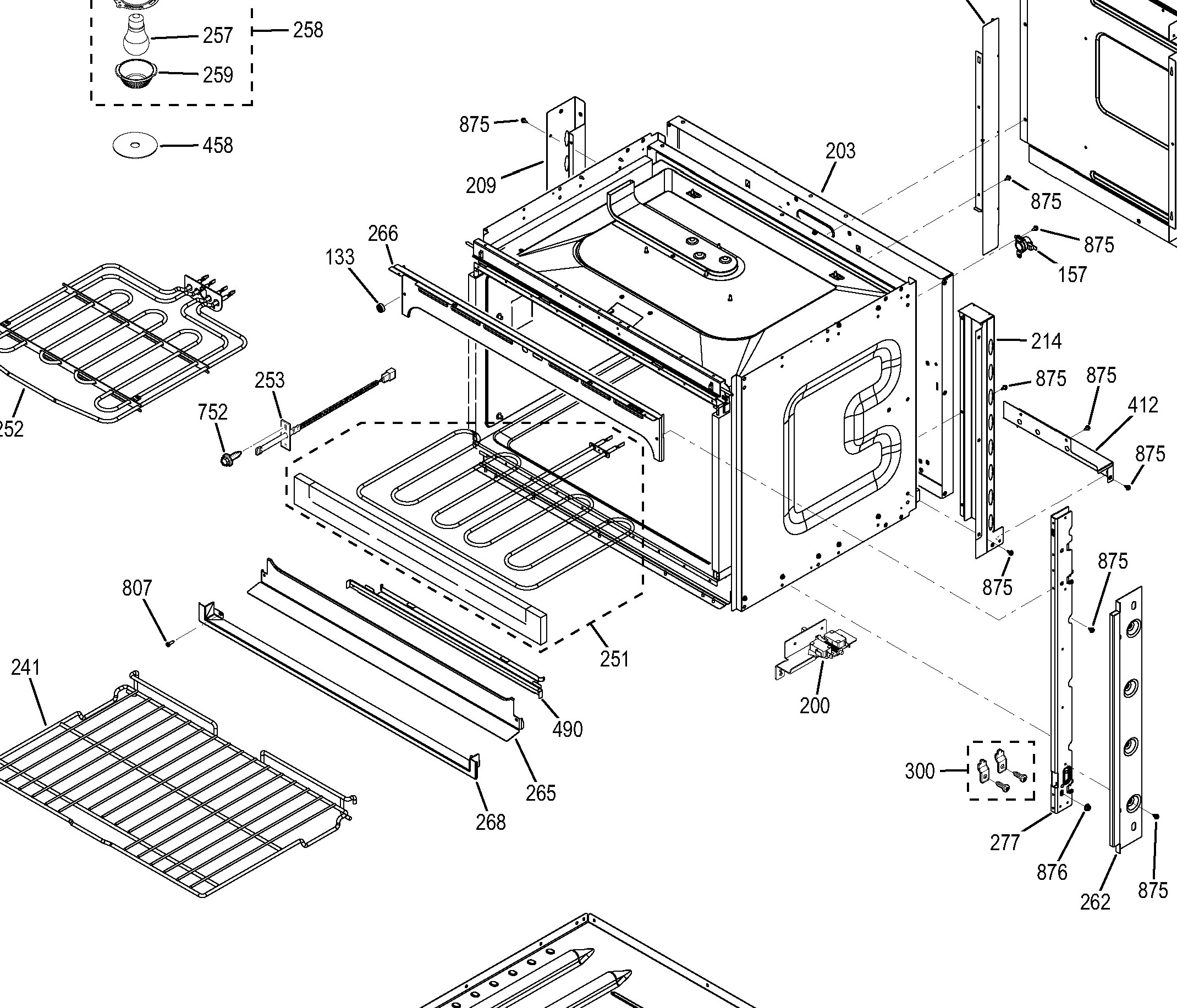 JCK1000SF2SS Exploded View 2 appliance exploded-view parts diagram