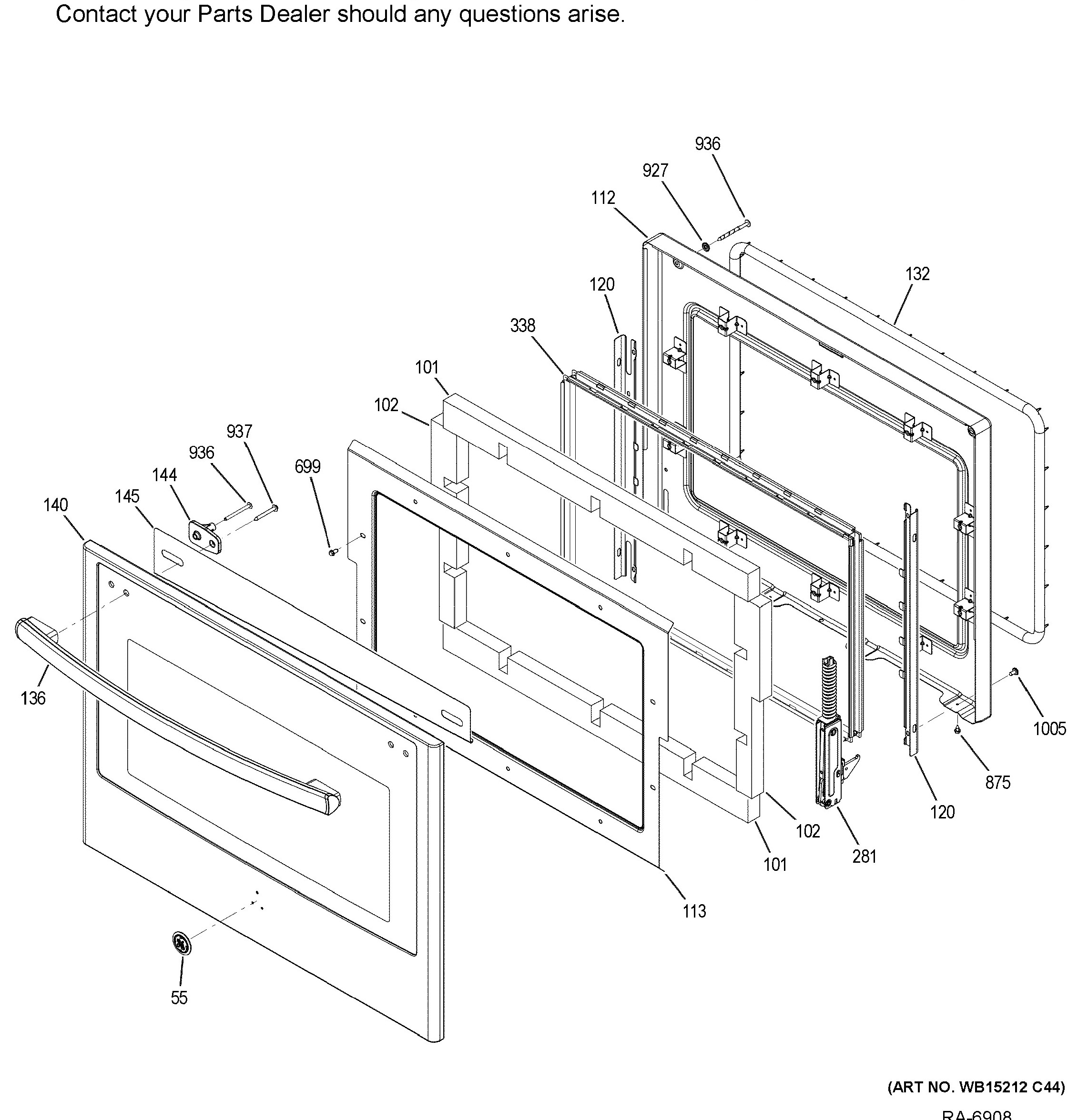JCK1000SF5SS Exploded View 3 appliance exploded-view parts diagram