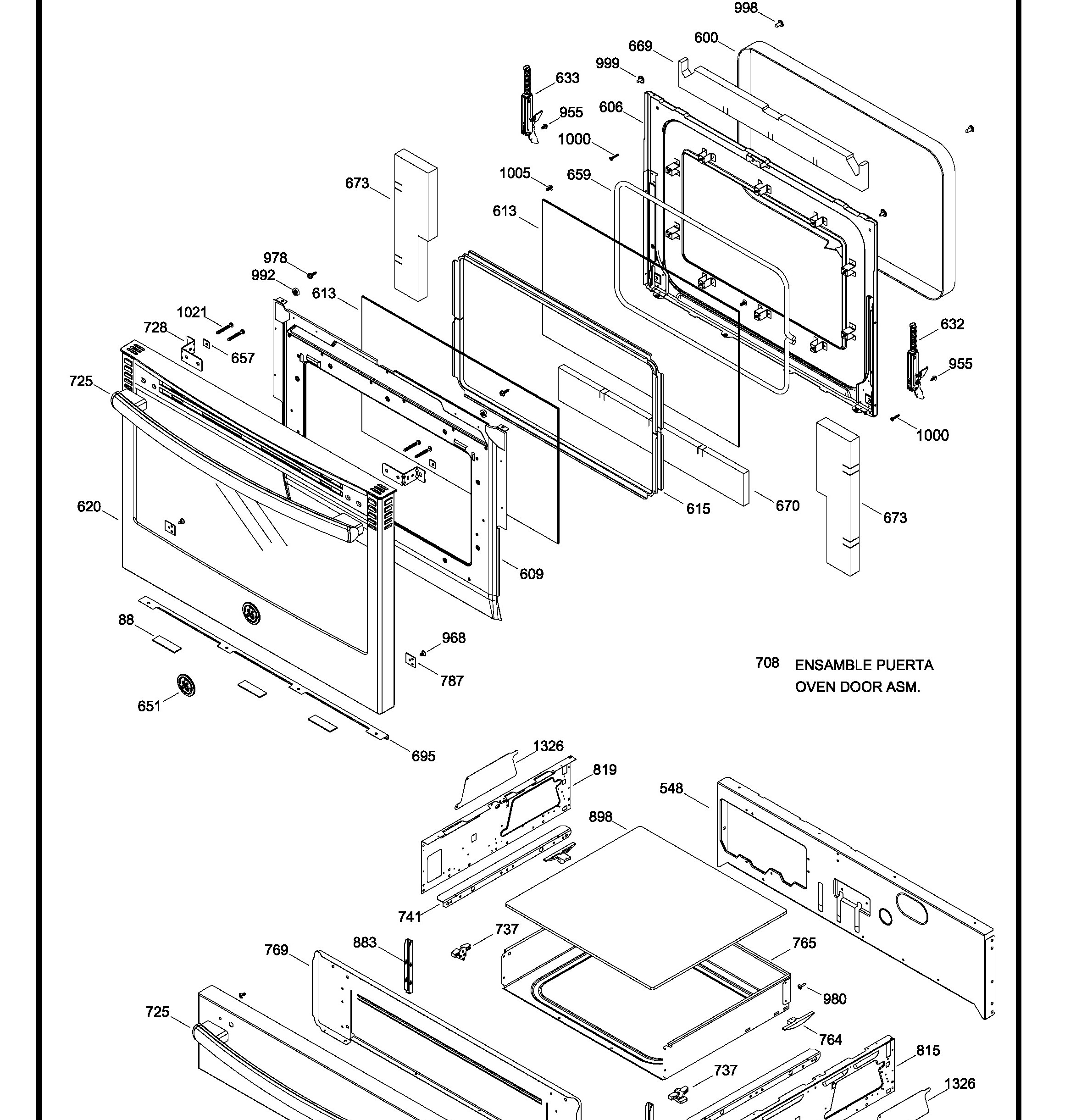JCS630DF2BB Exploded View 3 appliance exploded-view parts diagram