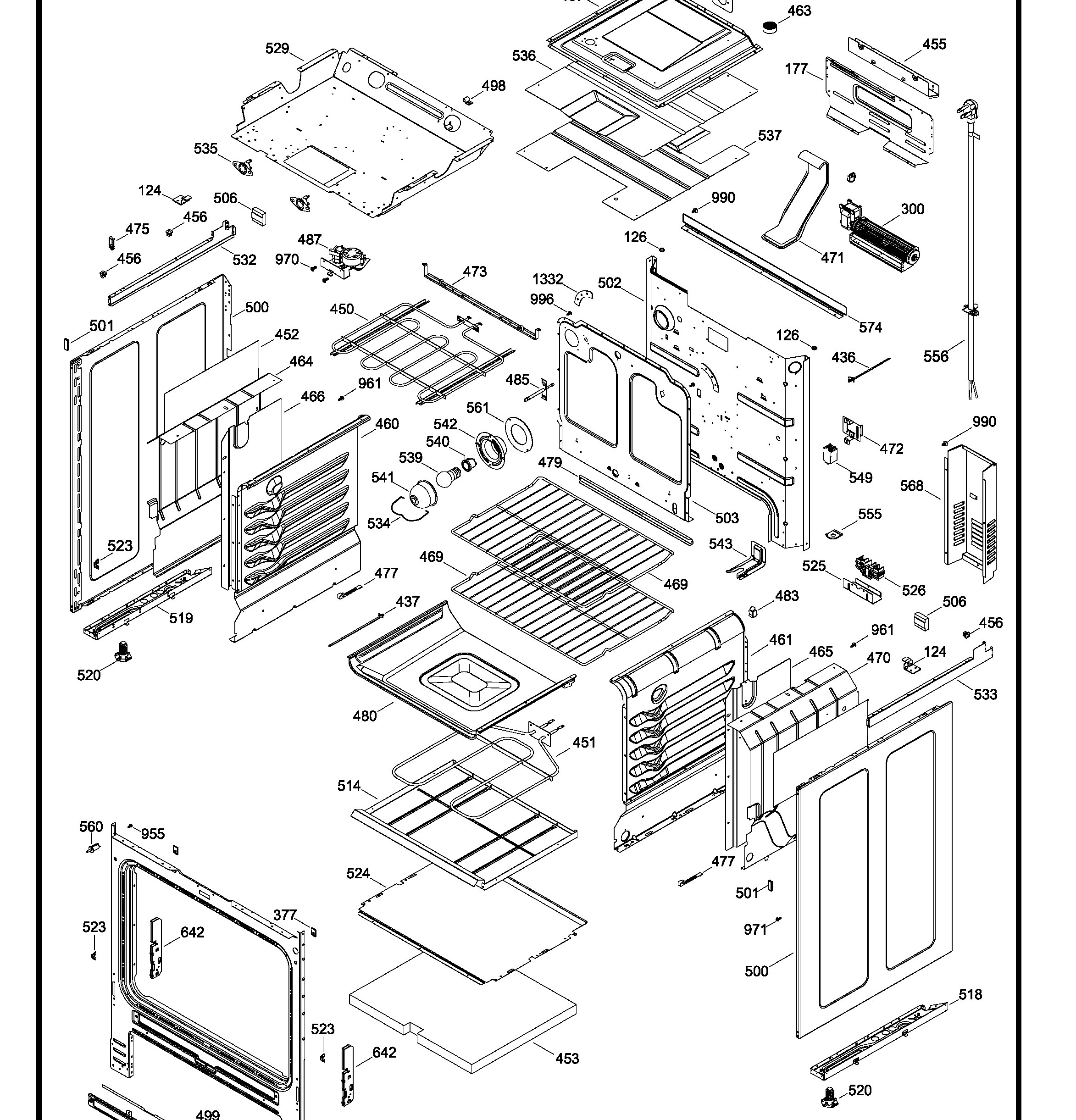 JCS630DF2BB Exploded View 2 appliance exploded-view parts diagram