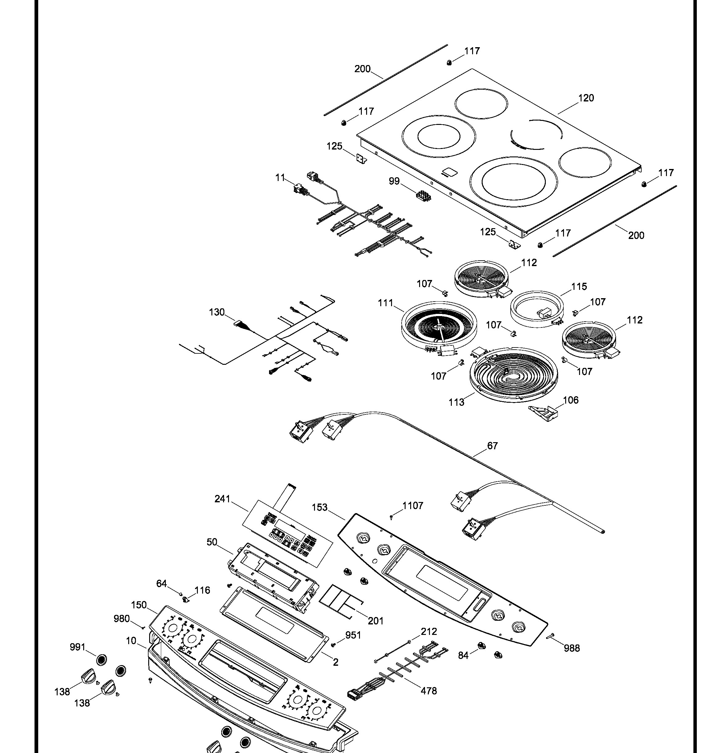 JCS630SF3SS Exploded View 1 appliance exploded-view parts diagram