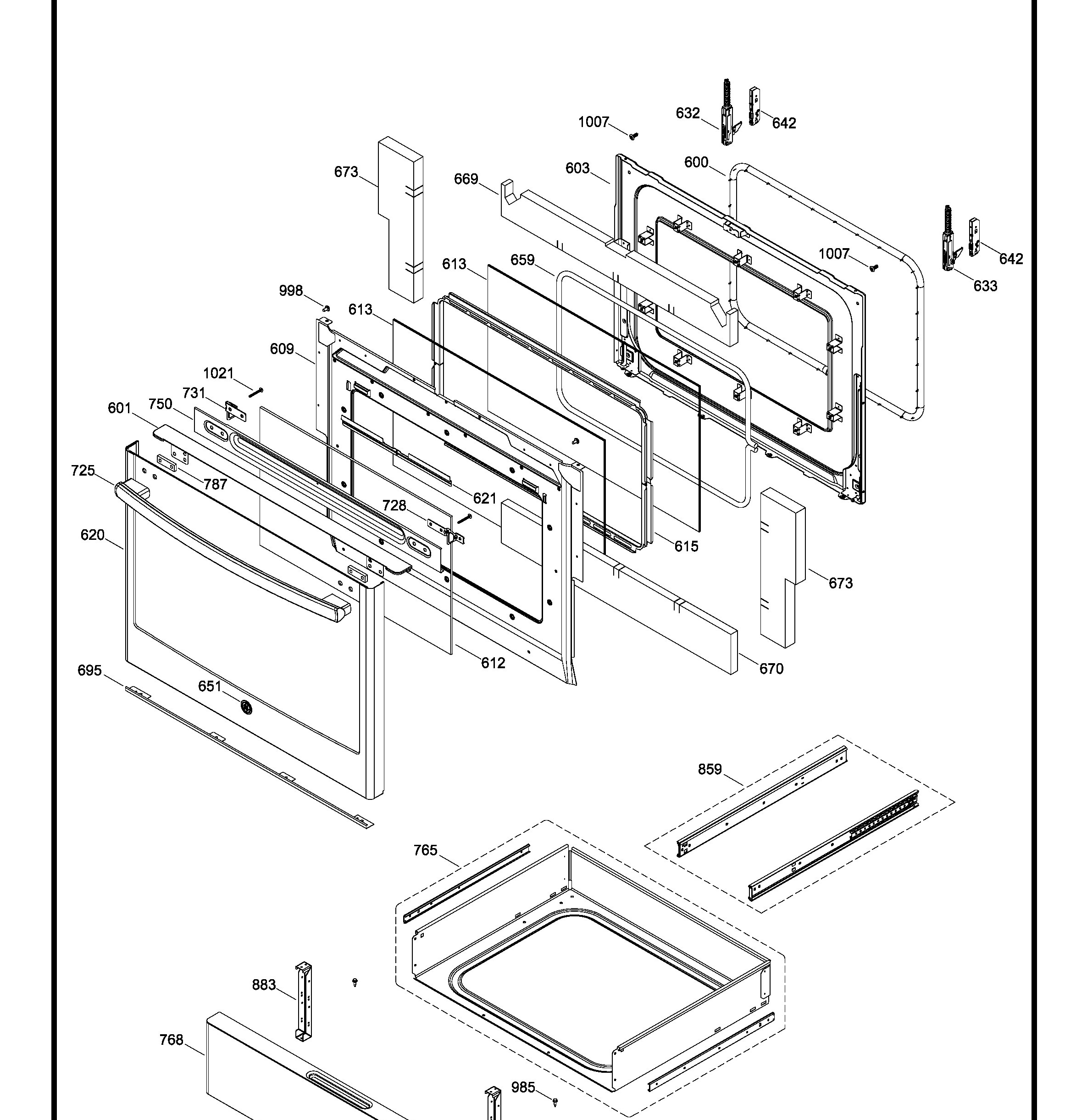 JCS830SM1SS Exploded View 3 appliance exploded-view parts diagram