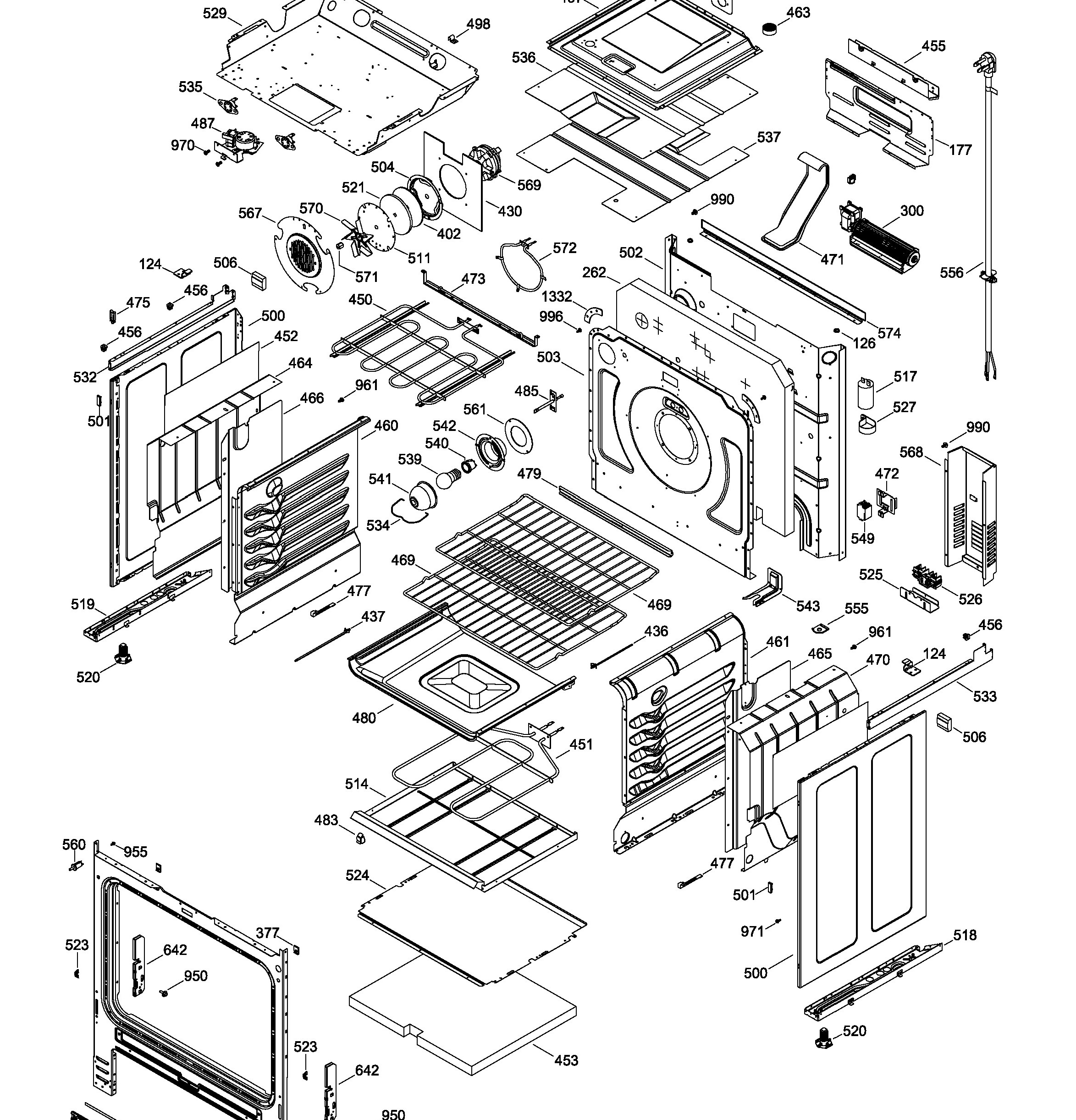 JCS860DF2WW Exploded View 5 appliance exploded-view parts diagram