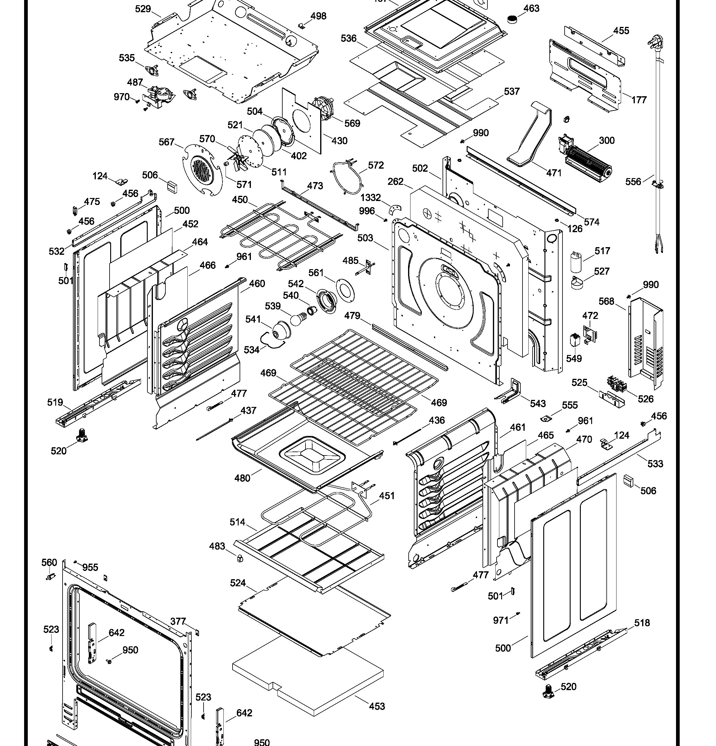 JCS860DF2WW Exploded View 2 appliance exploded-view parts diagram