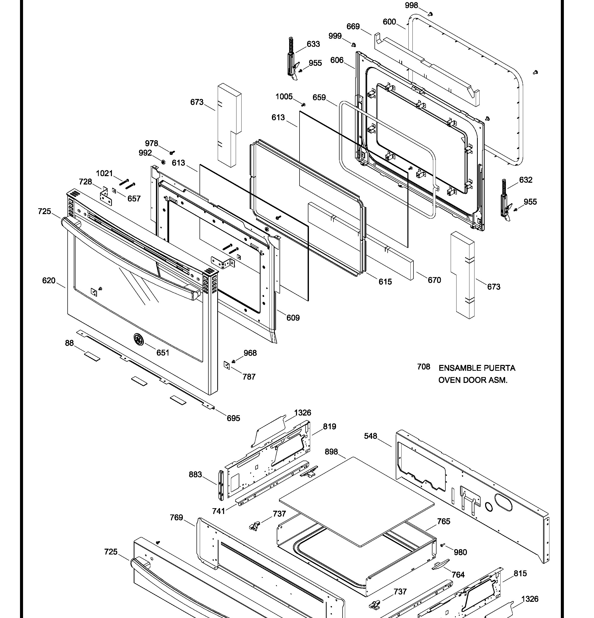 JCS860DF2WW Exploded View 3 appliance exploded-view parts diagram