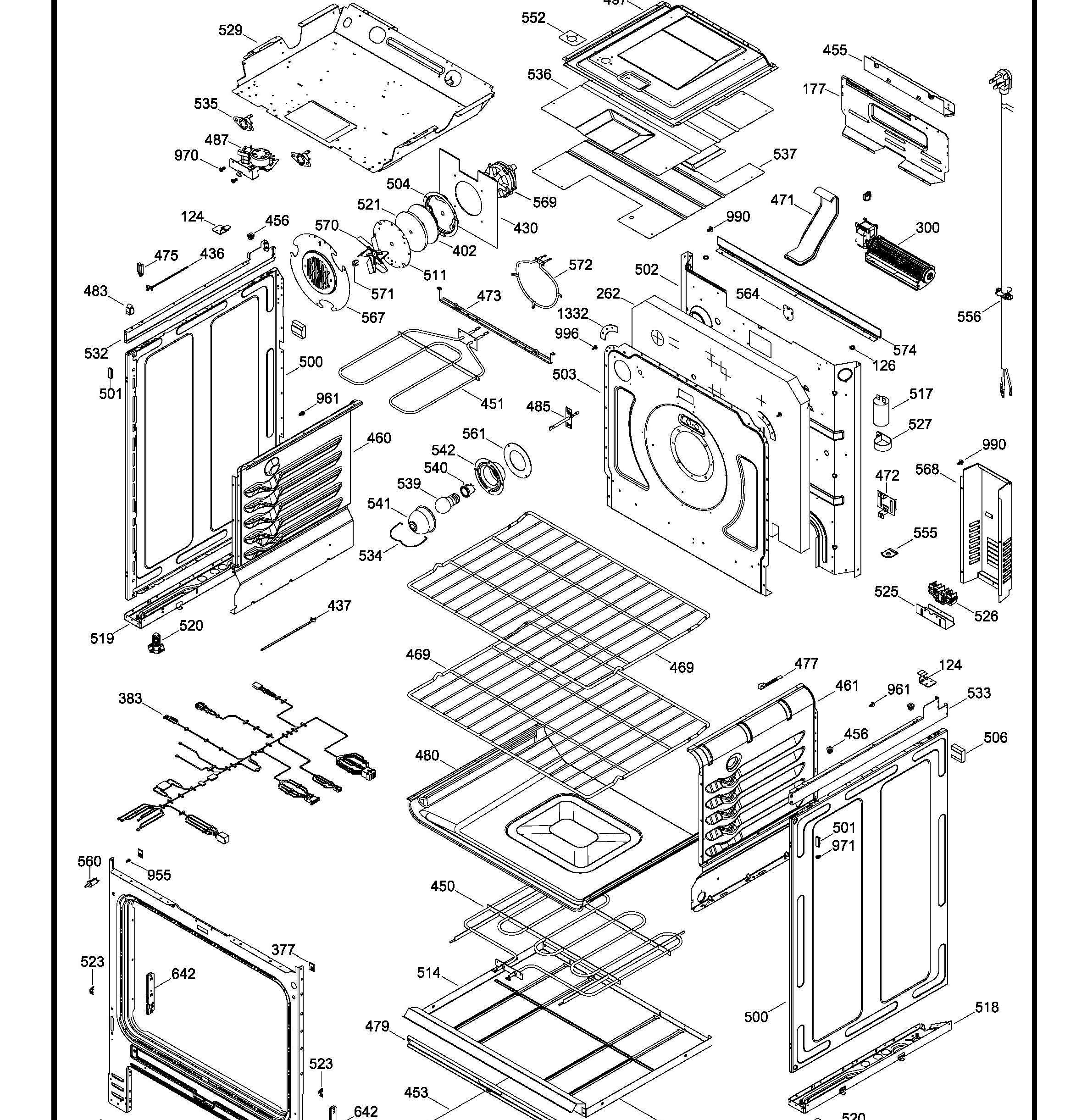JCS860DF3WW Exploded View 2 appliance exploded-view parts diagram