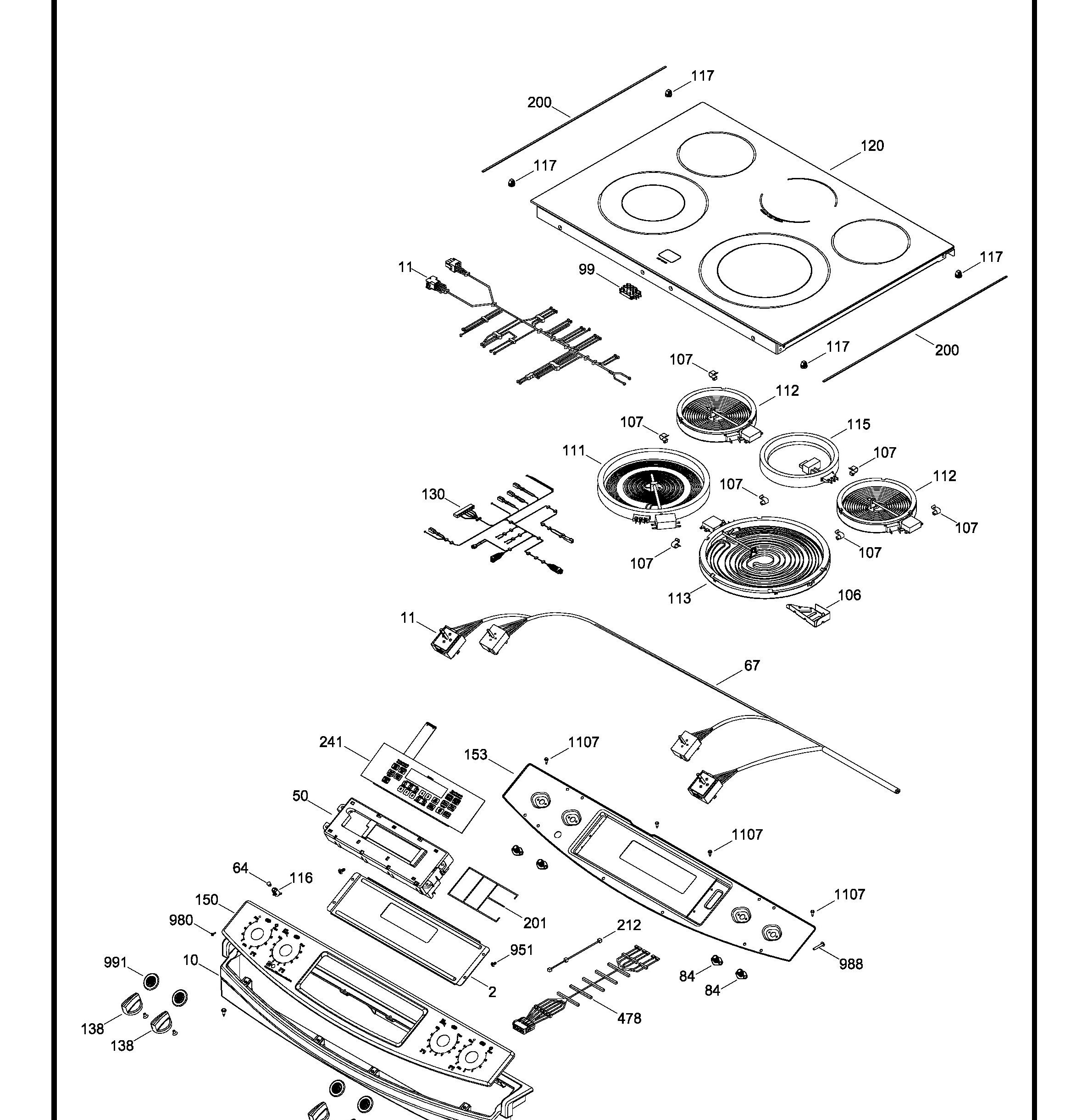 JCS860EF3ES Exploded View 1 appliance exploded-view parts diagram