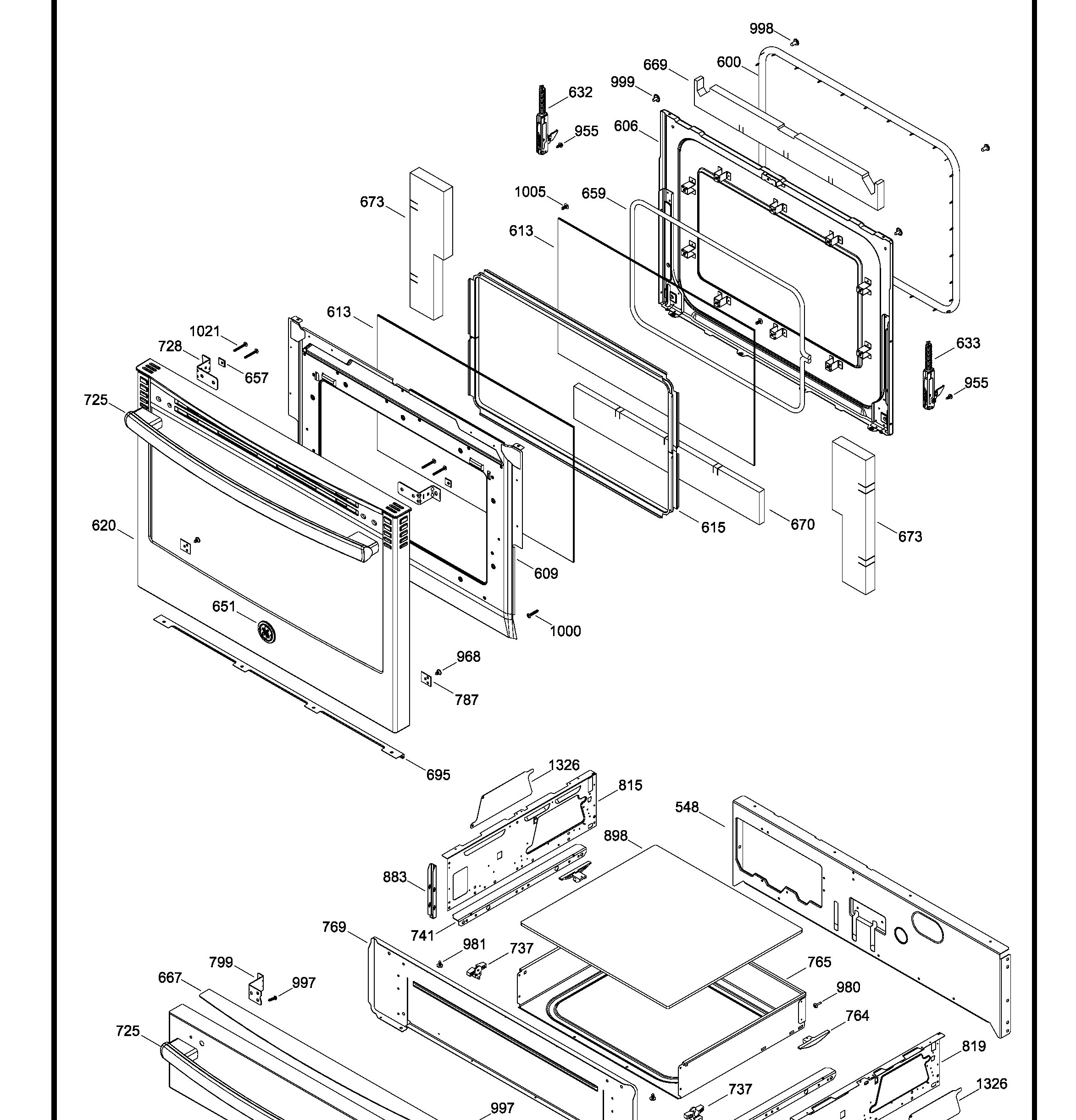 JCS860SF3SS Exploded View 3 appliance exploded-view parts diagram