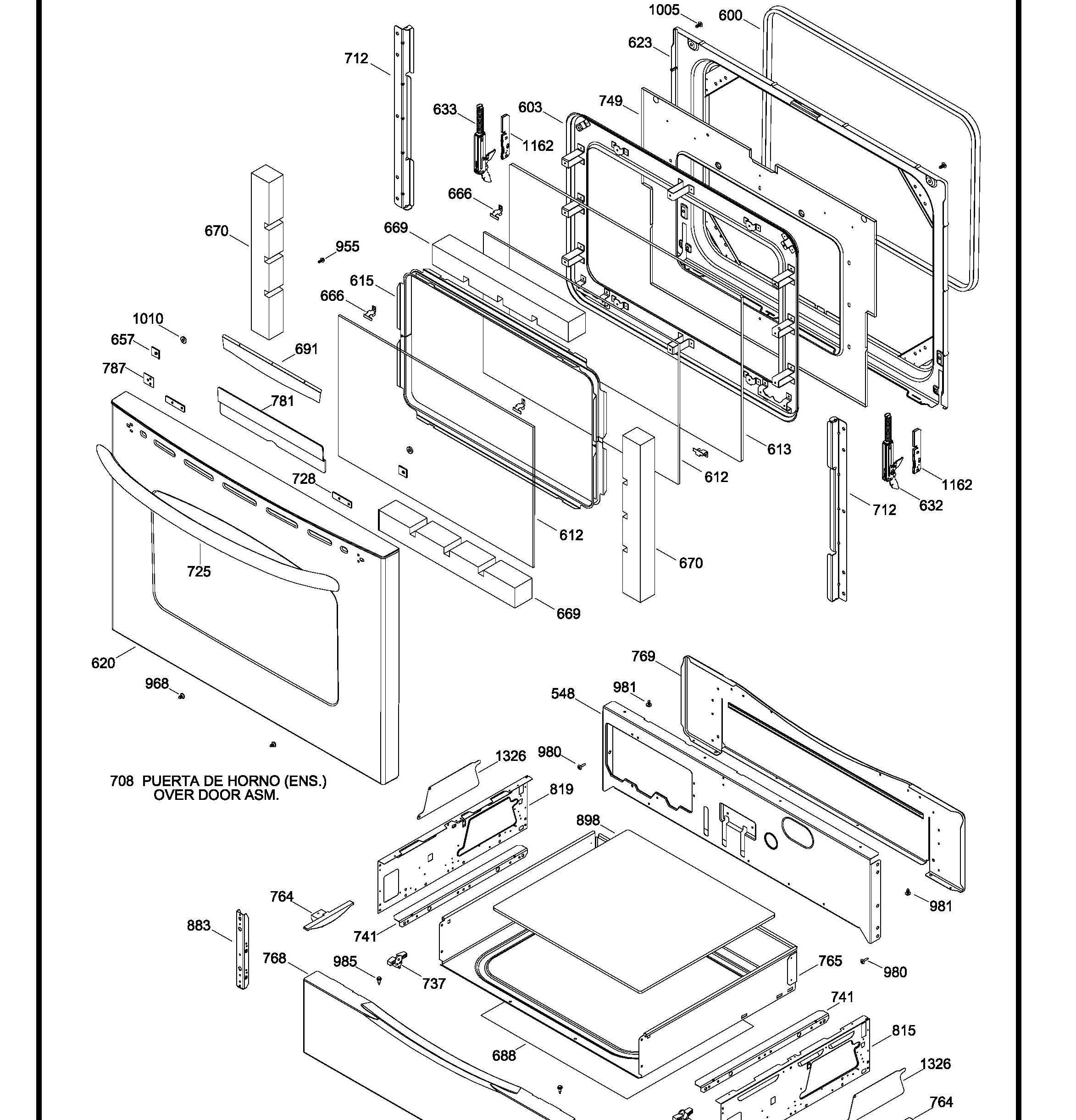 JCSP41SV1SS Exploded View 3 appliance exploded-view parts diagram