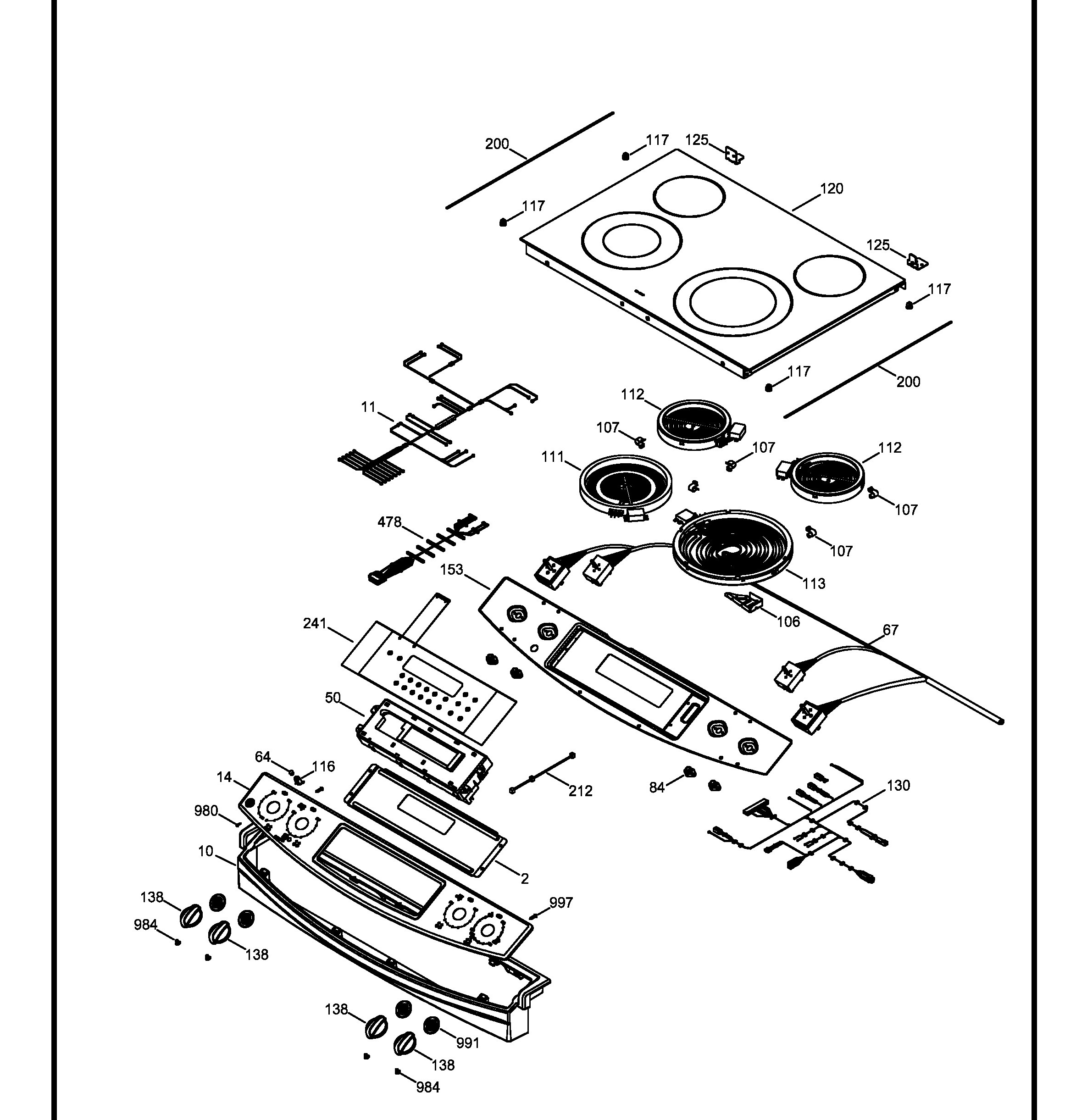 JCSP41SV5SS Exploded View 1 appliance exploded-view parts diagram