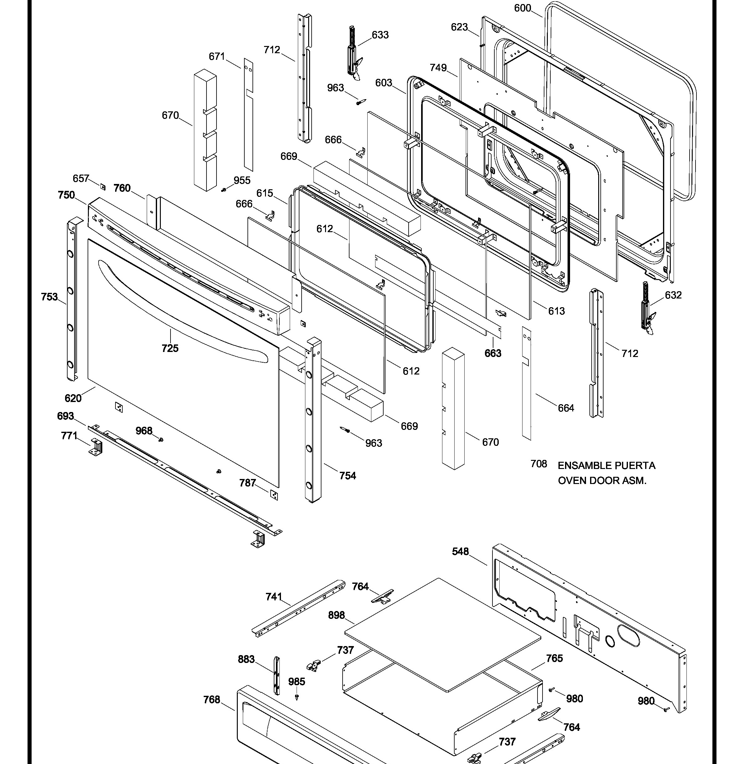 JCSP42DR1BB Exploded View 3 appliance exploded-view parts diagram
