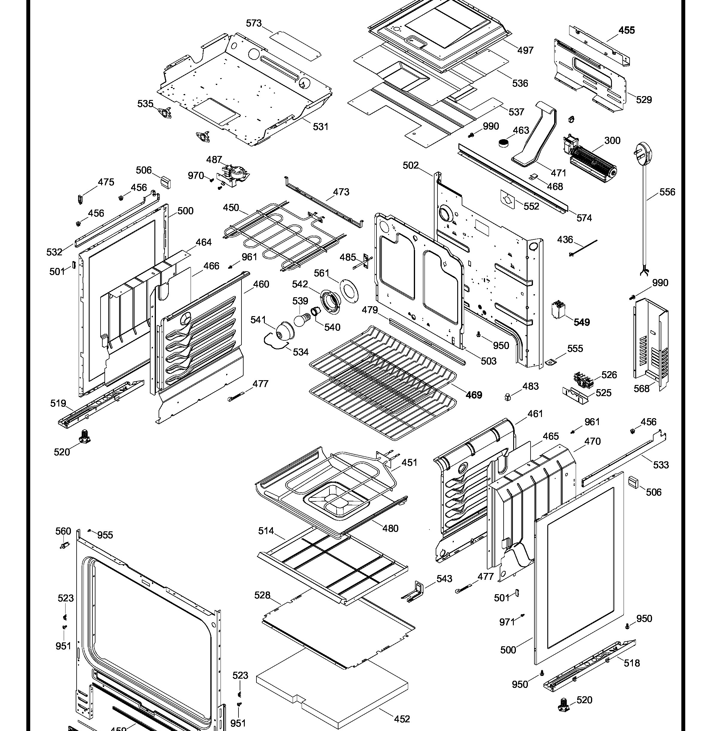 JCSP42DR1WW Exploded View 2 appliance exploded-view parts diagram