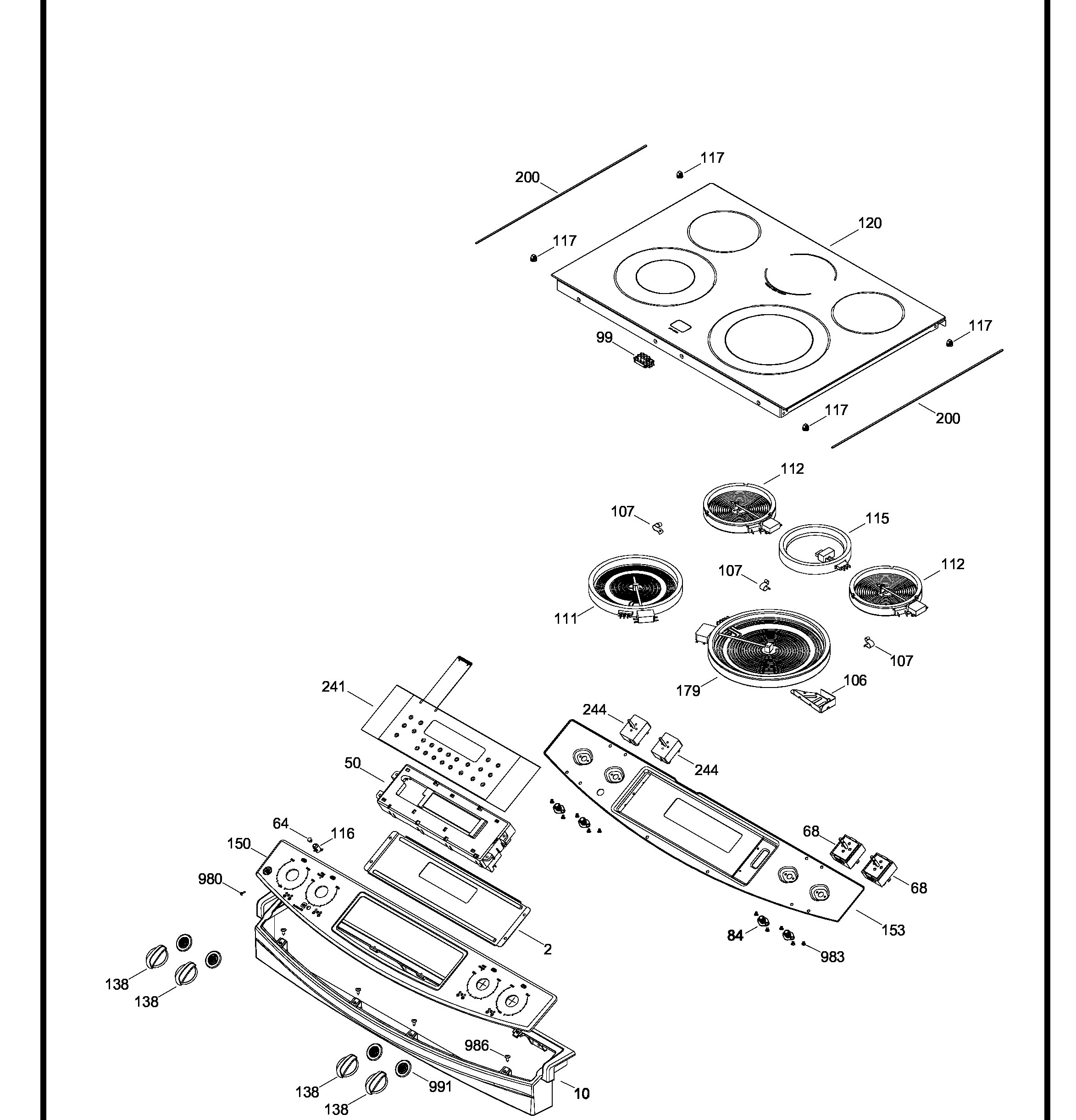 JCSP42DR1WW Exploded View 1 appliance exploded-view parts diagram