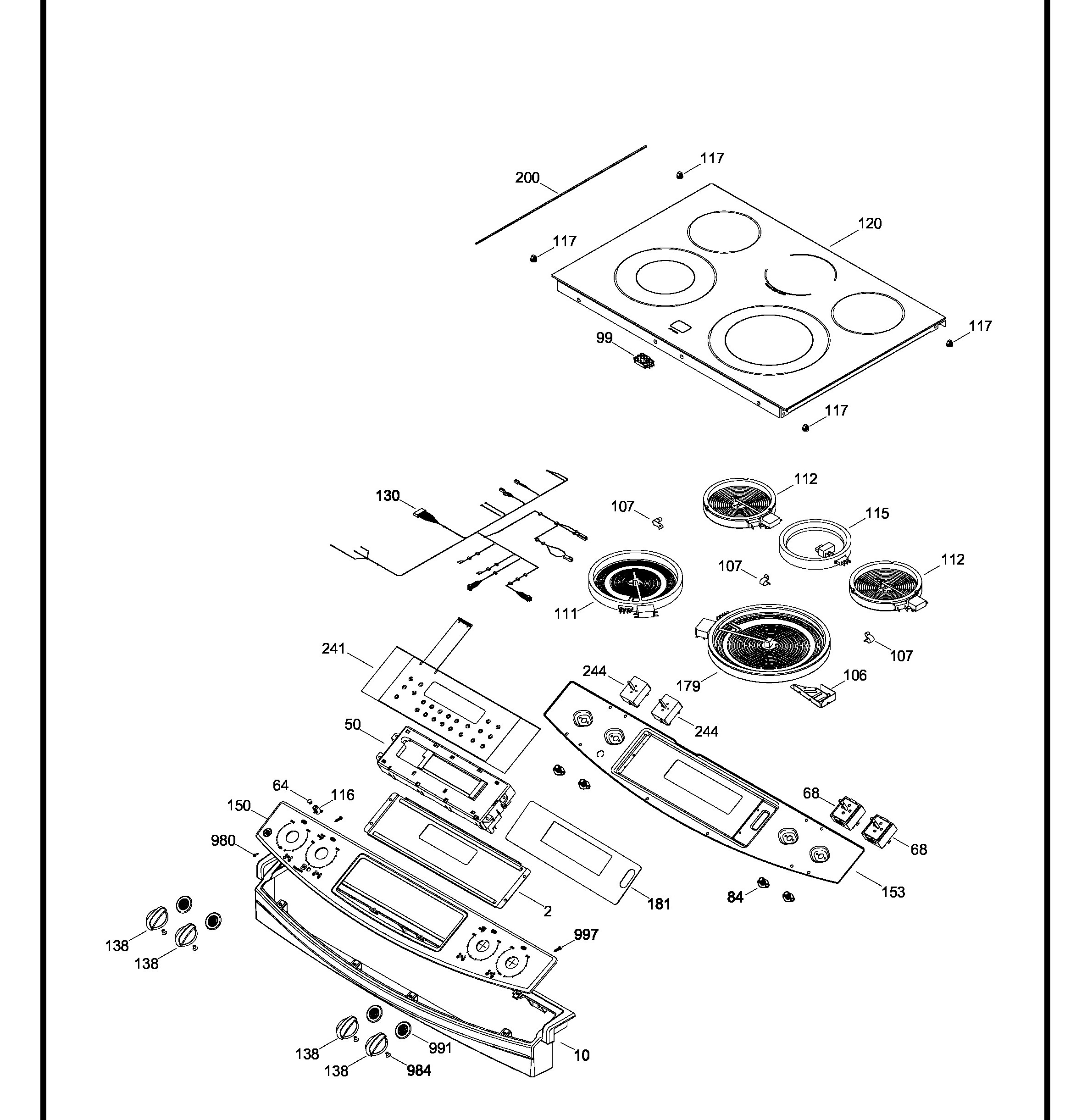 JCSP42DR2WW Exploded View 1 appliance exploded-view parts diagram