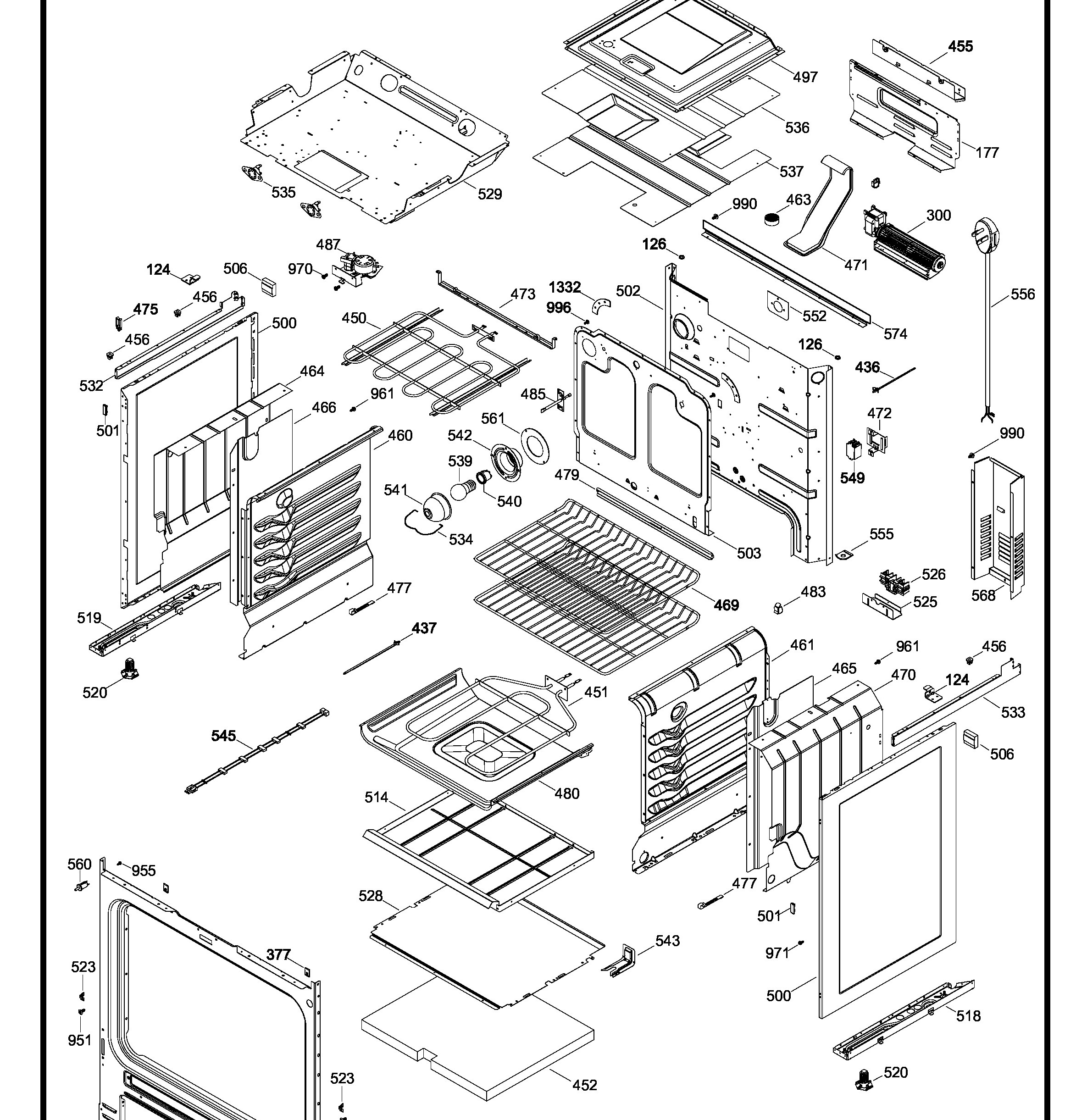 JCSP42DR2WW Exploded View 2 appliance exploded-view parts diagram