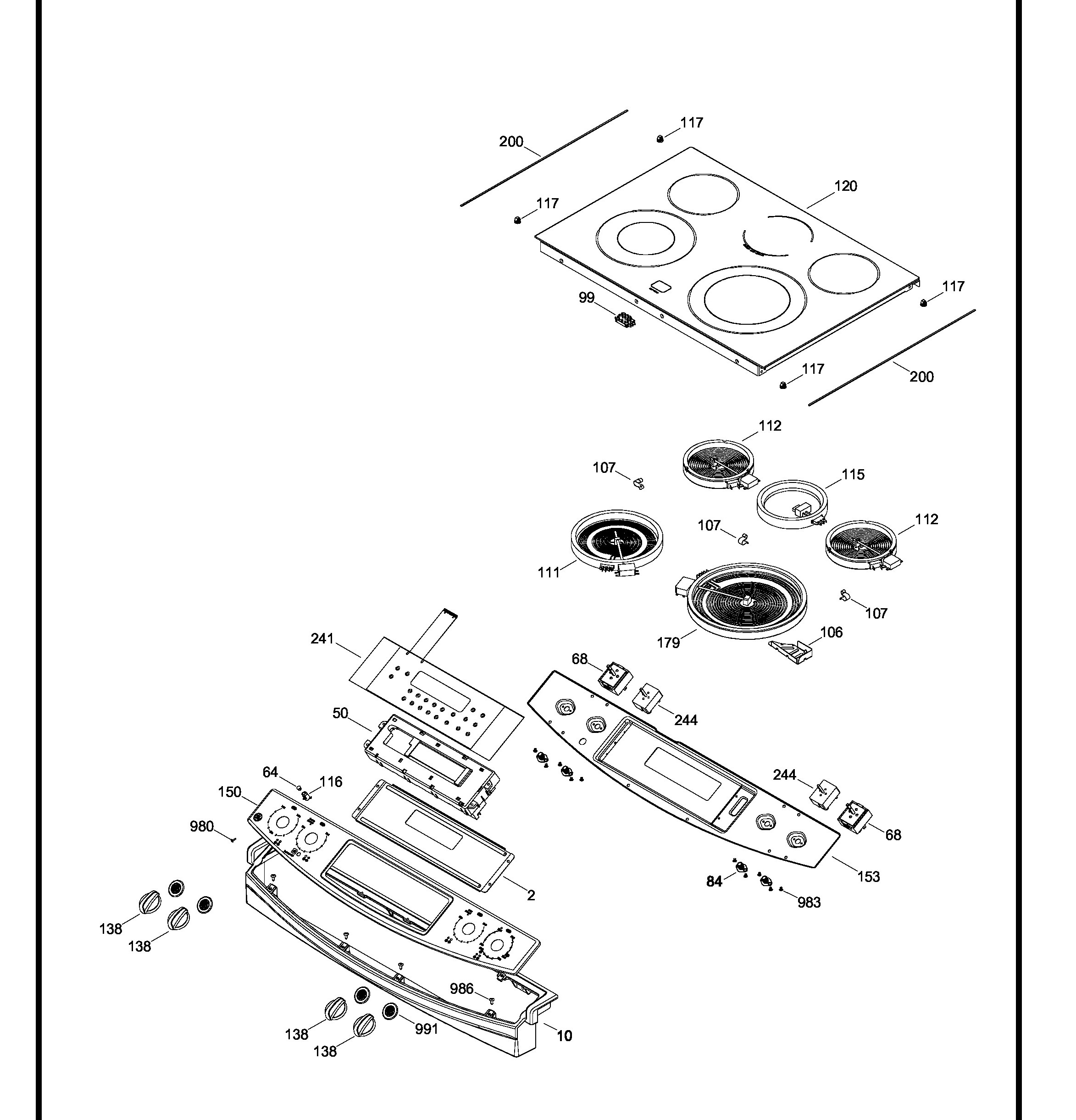JCSP42SR1SS Exploded View 1 appliance exploded-view parts diagram