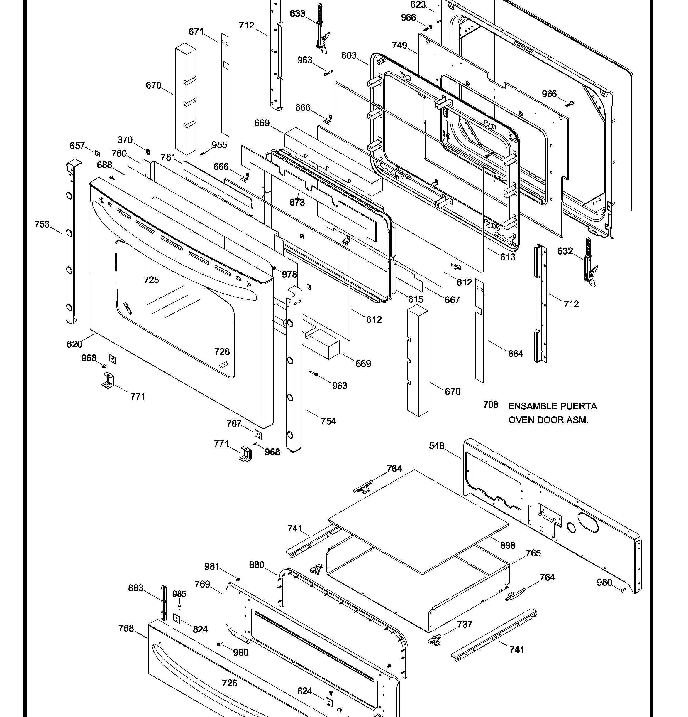 JCSP42SR1SS Exploded View 3 appliance exploded-view parts diagram
