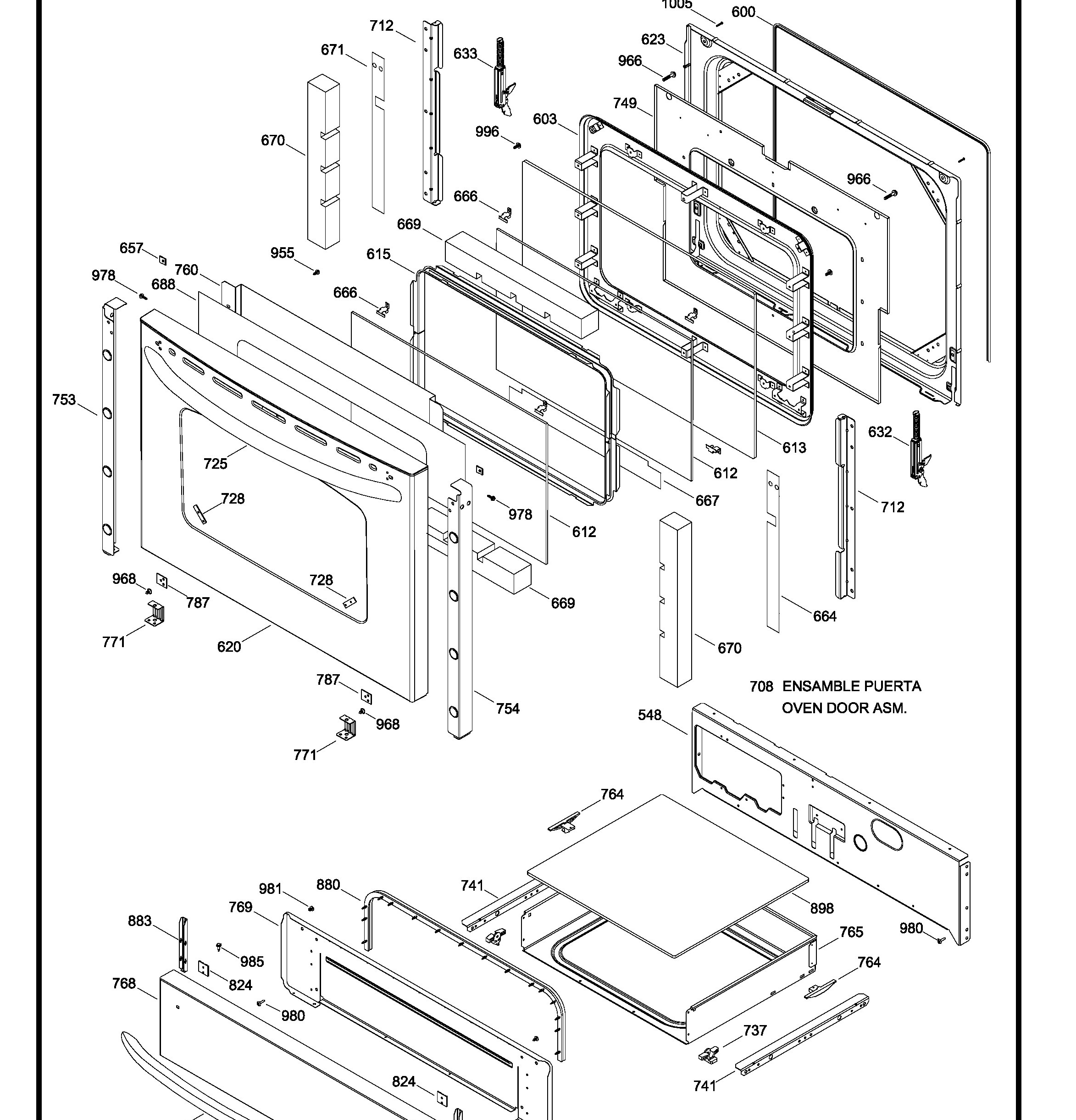 JCSP42SR2SS Exploded View 3 appliance exploded-view parts diagram
