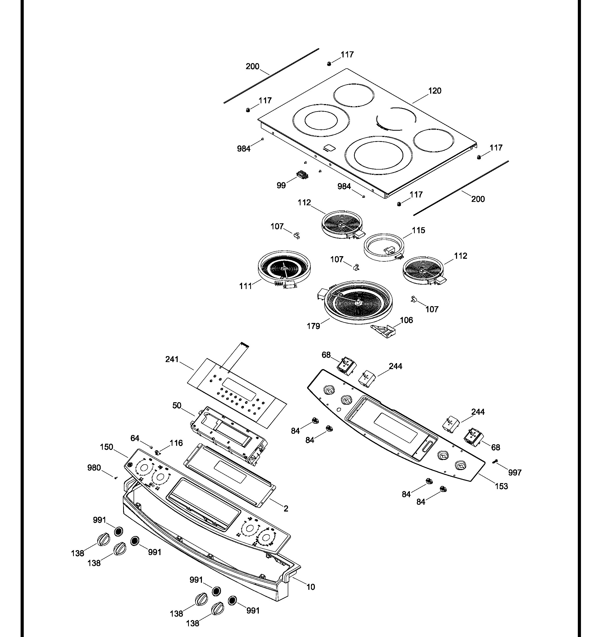JCSP42SR2SS Exploded View 1 appliance exploded-view parts diagram
