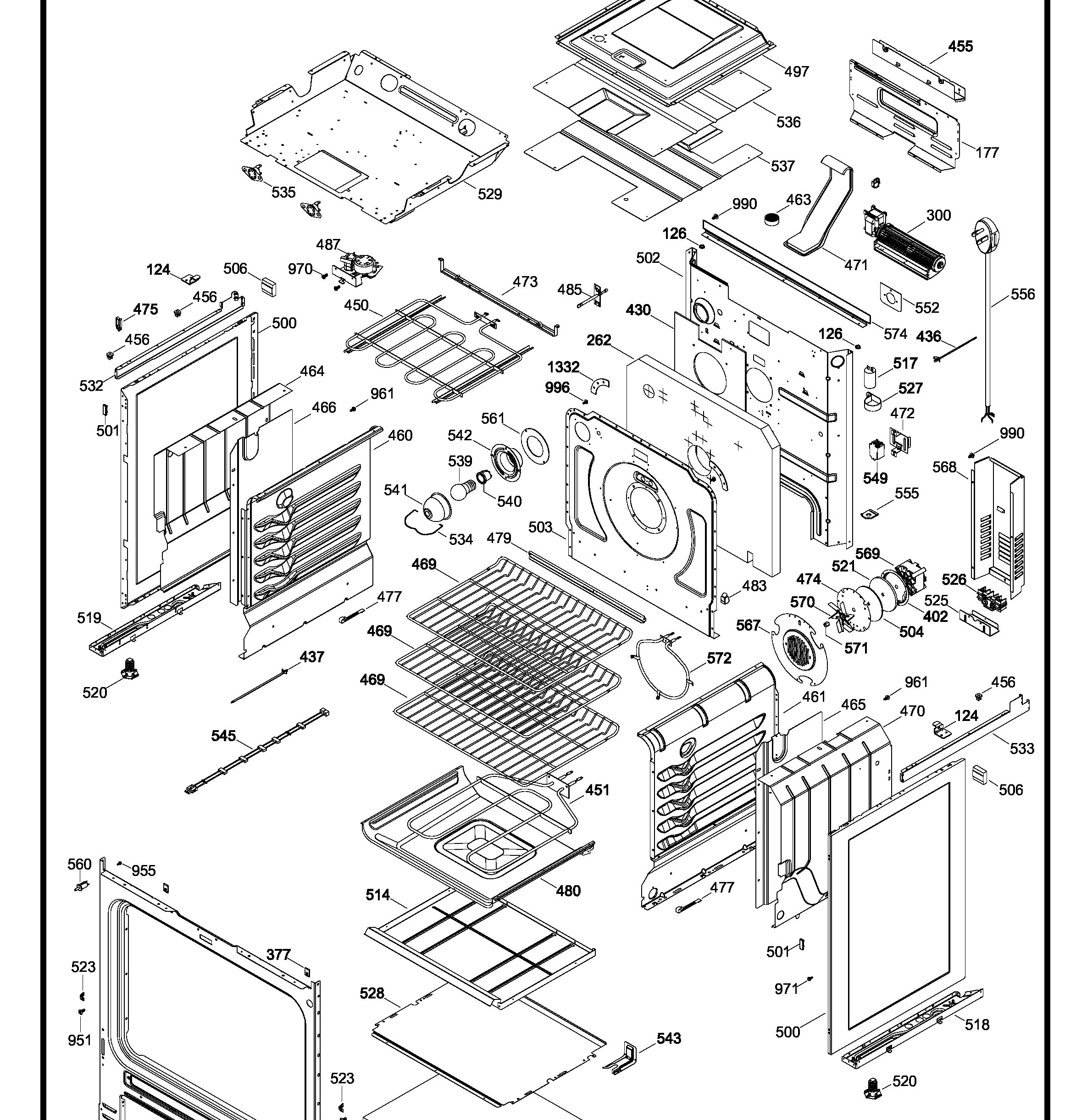 JCSP46DR2WW Exploded View 2 appliance exploded-view parts diagram