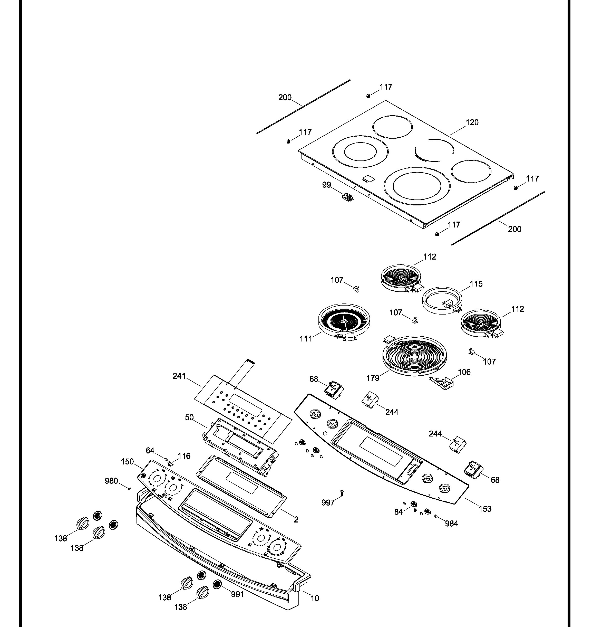 JCSP46SR3SS Exploded View 1 appliance exploded-view parts diagram