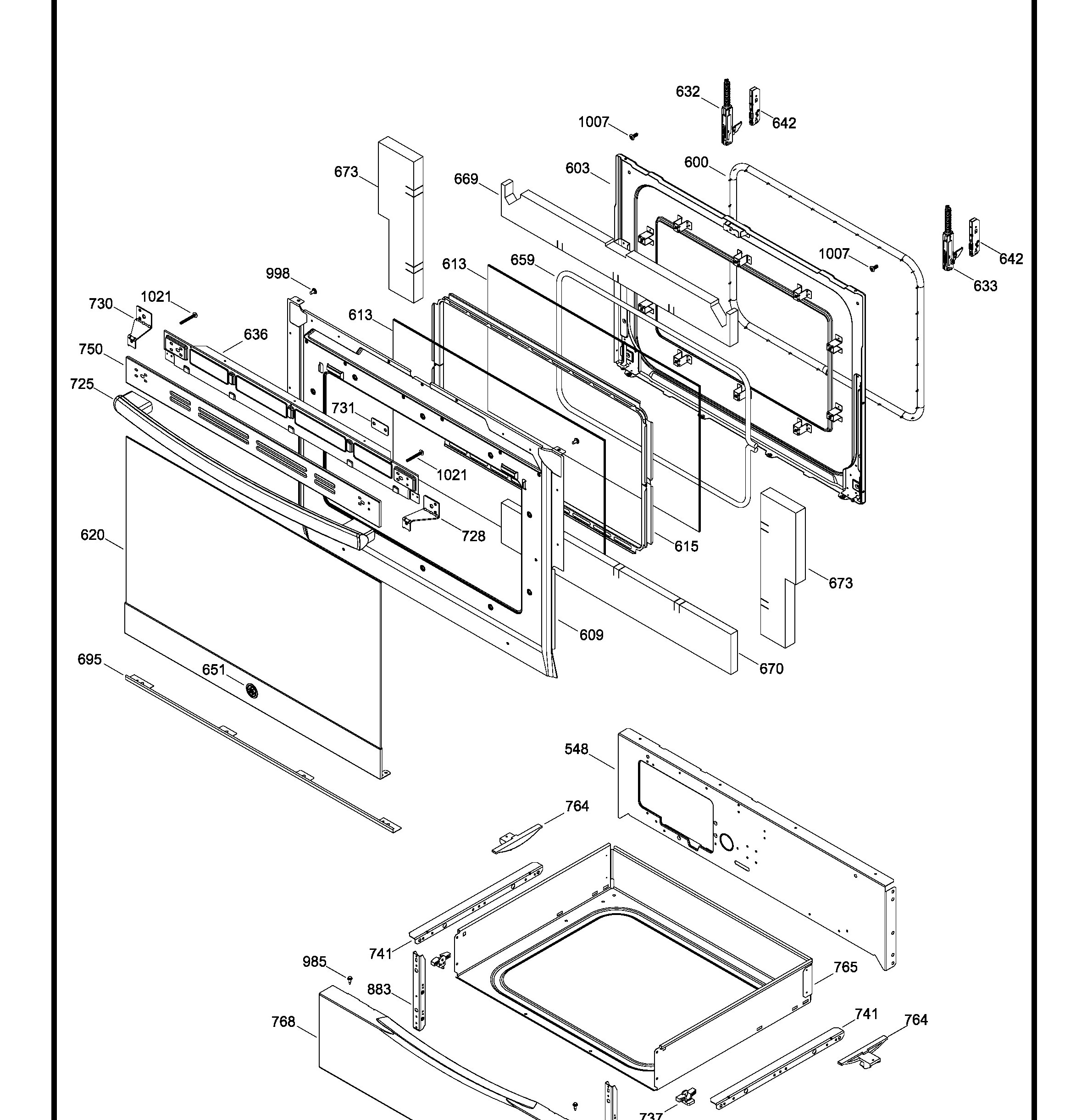 JCSS630SM1SS Exploded View 3 appliance exploded-view parts diagram