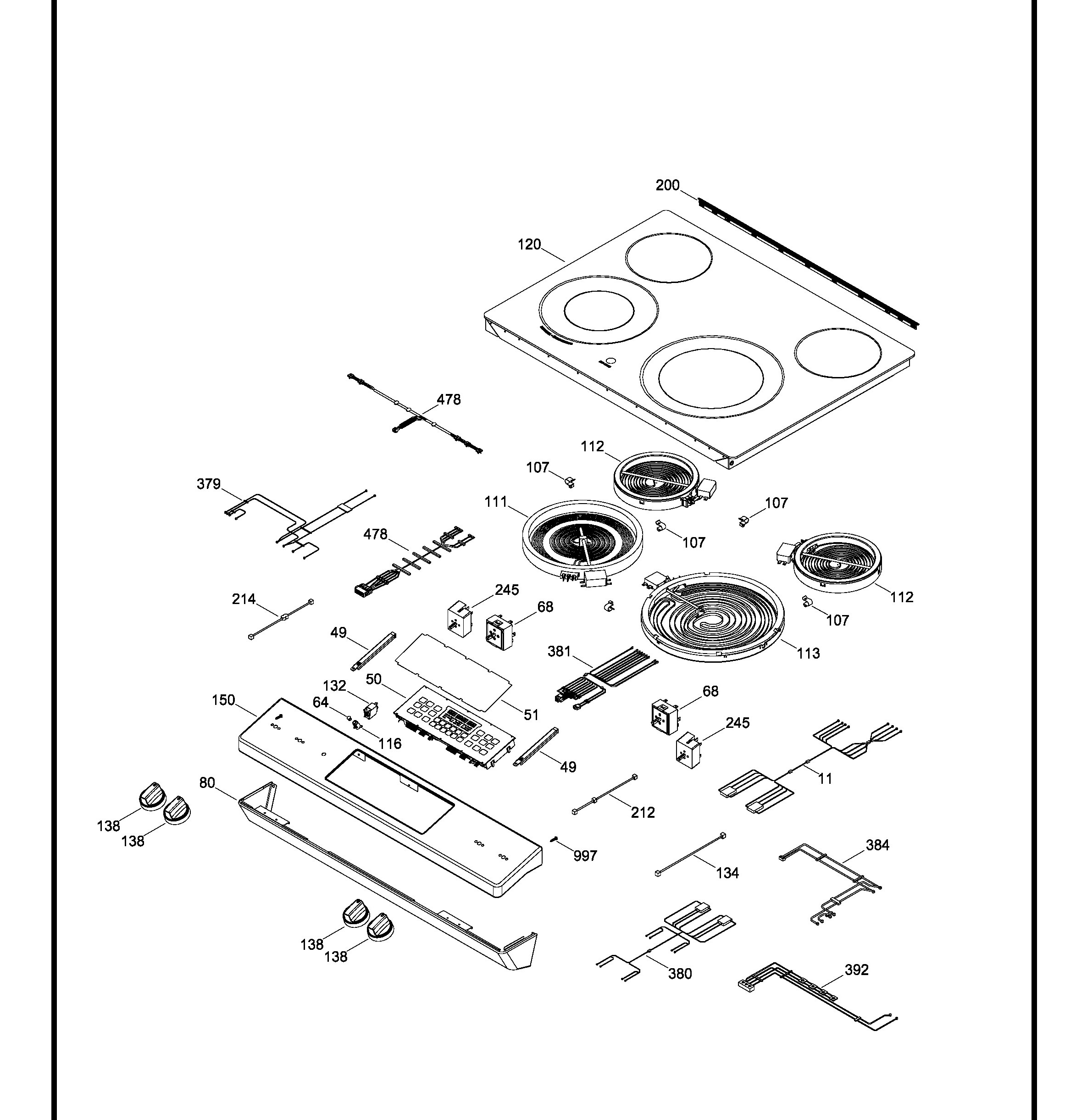 JCSS630SM1SS Exploded View 1 appliance exploded-view parts diagram