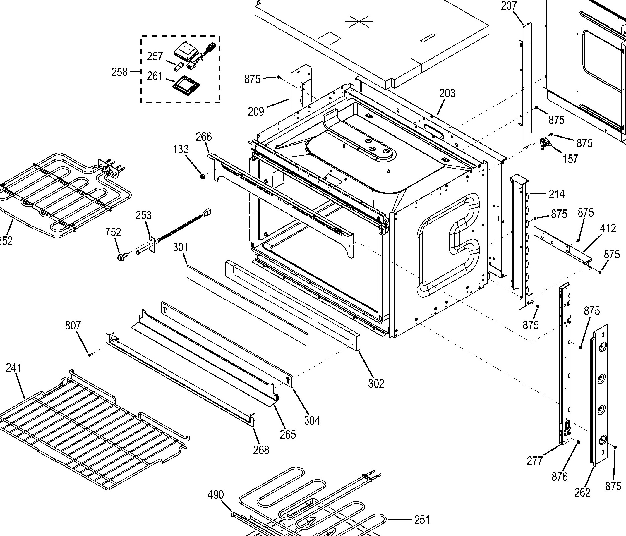 JCT3000SF1SS Exploded View 1 appliance exploded-view parts diagram