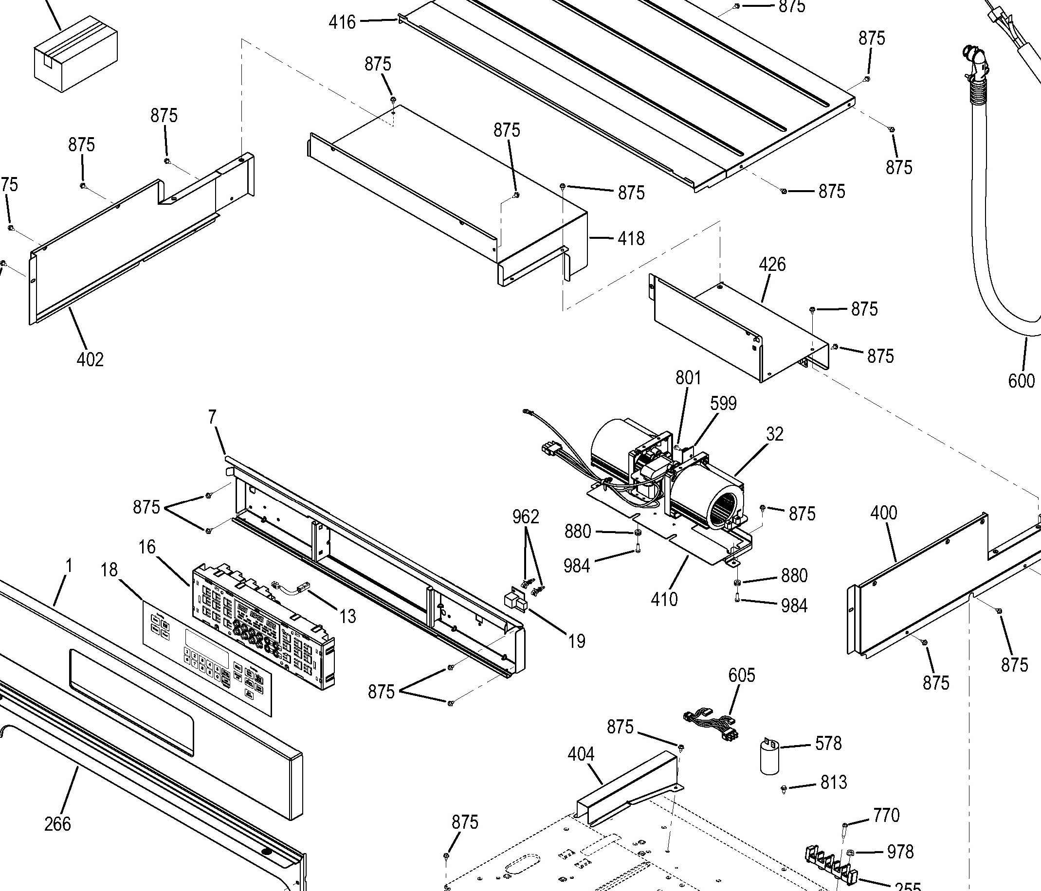 JCT3000SF1SS Exploded View 2 appliance exploded-view parts diagram