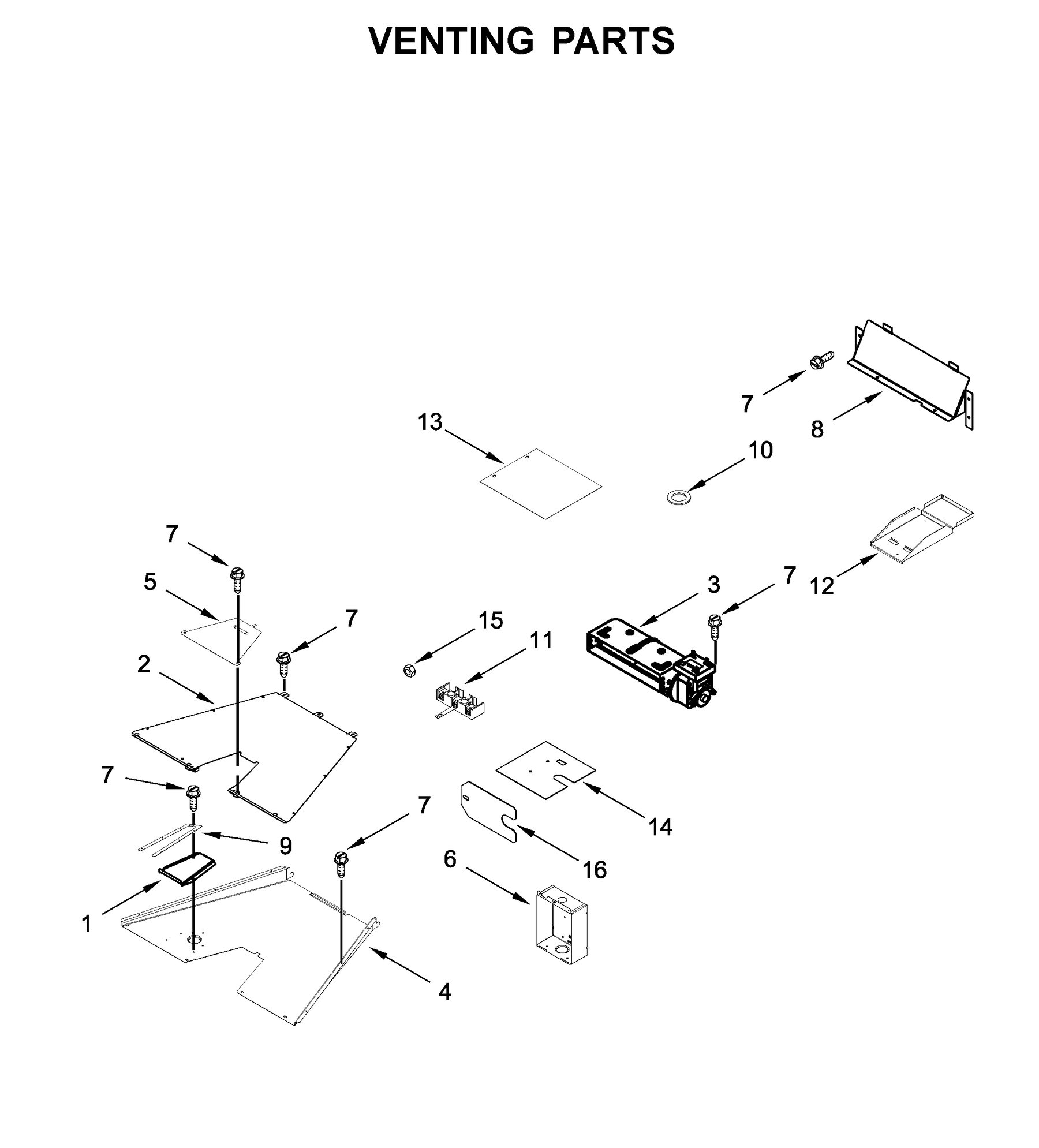 Venting parts — Approved diagram