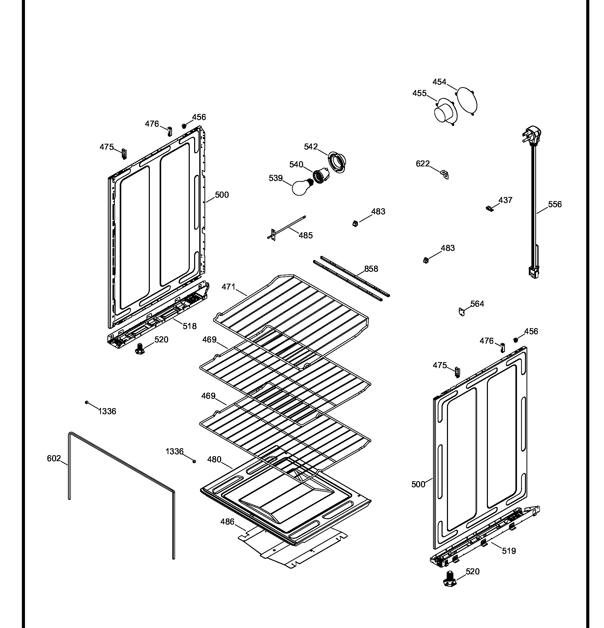 JGBS60DEK4BB Exploded View 3 appliance exploded-view parts diagram