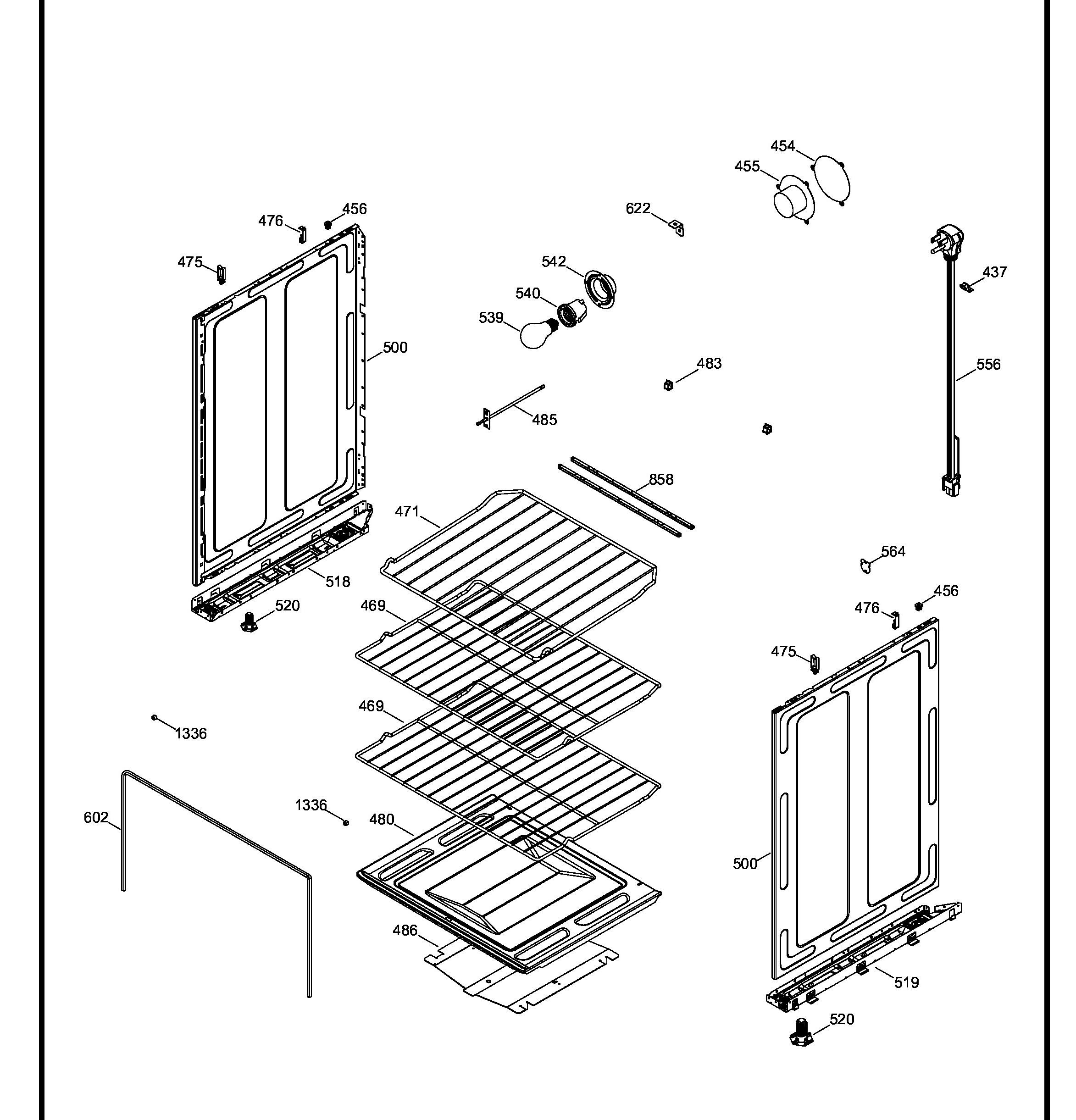 JGBS60DEK4CC Exploded View 3 appliance exploded-view parts diagram