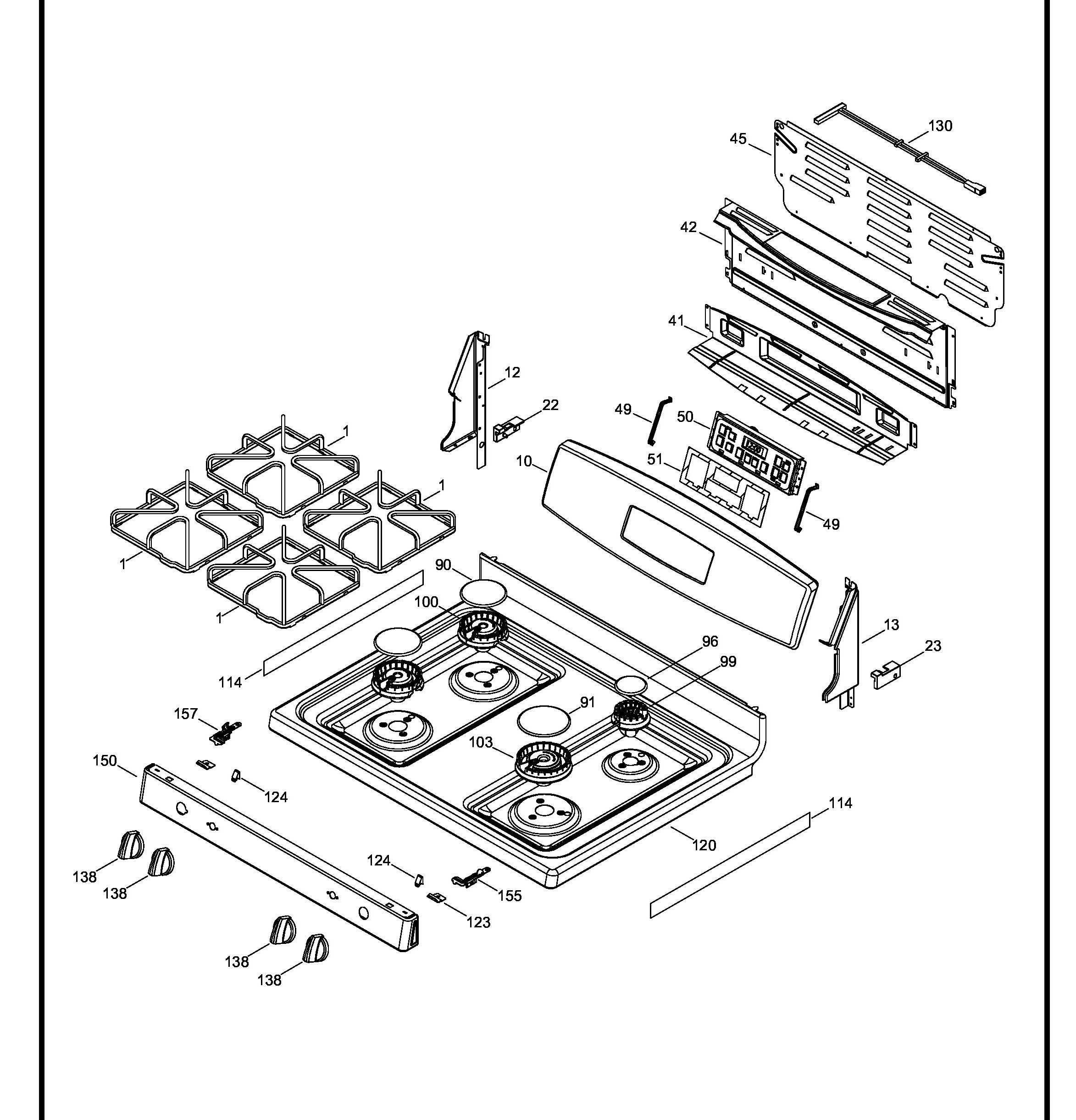 JGBS60DEK4CC Exploded View 1 appliance exploded-view parts diagram