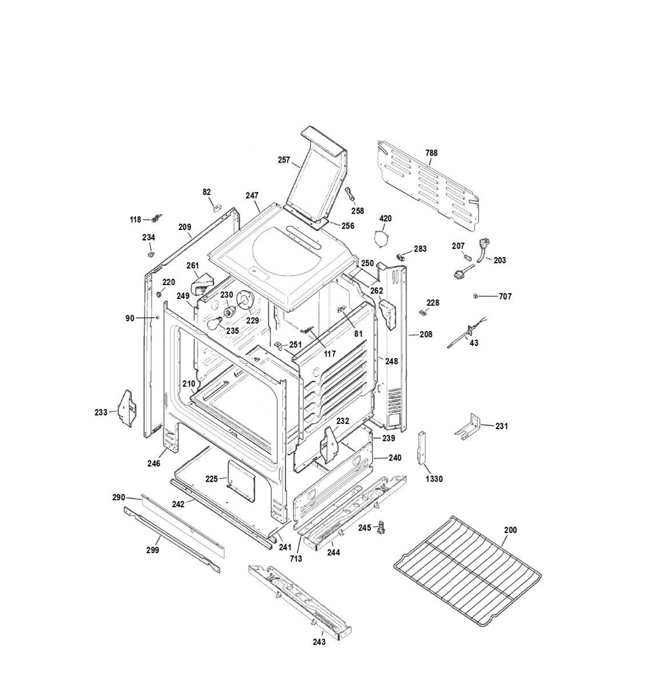 JGBS60DEK4WW Exploded View 3 appliance exploded-view parts diagram