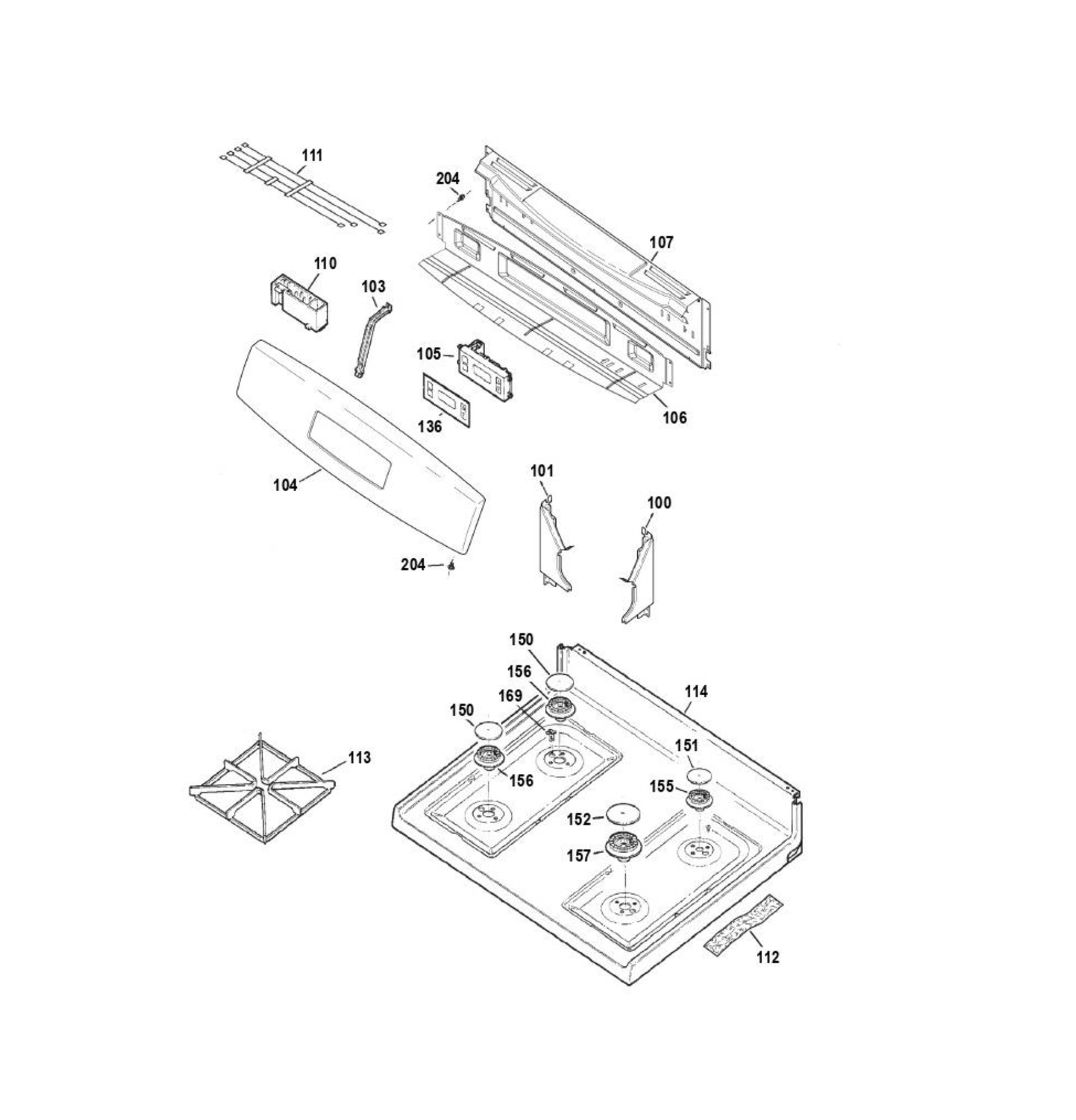 JGBS60DEK4WW Exploded View 2 appliance exploded-view parts diagram