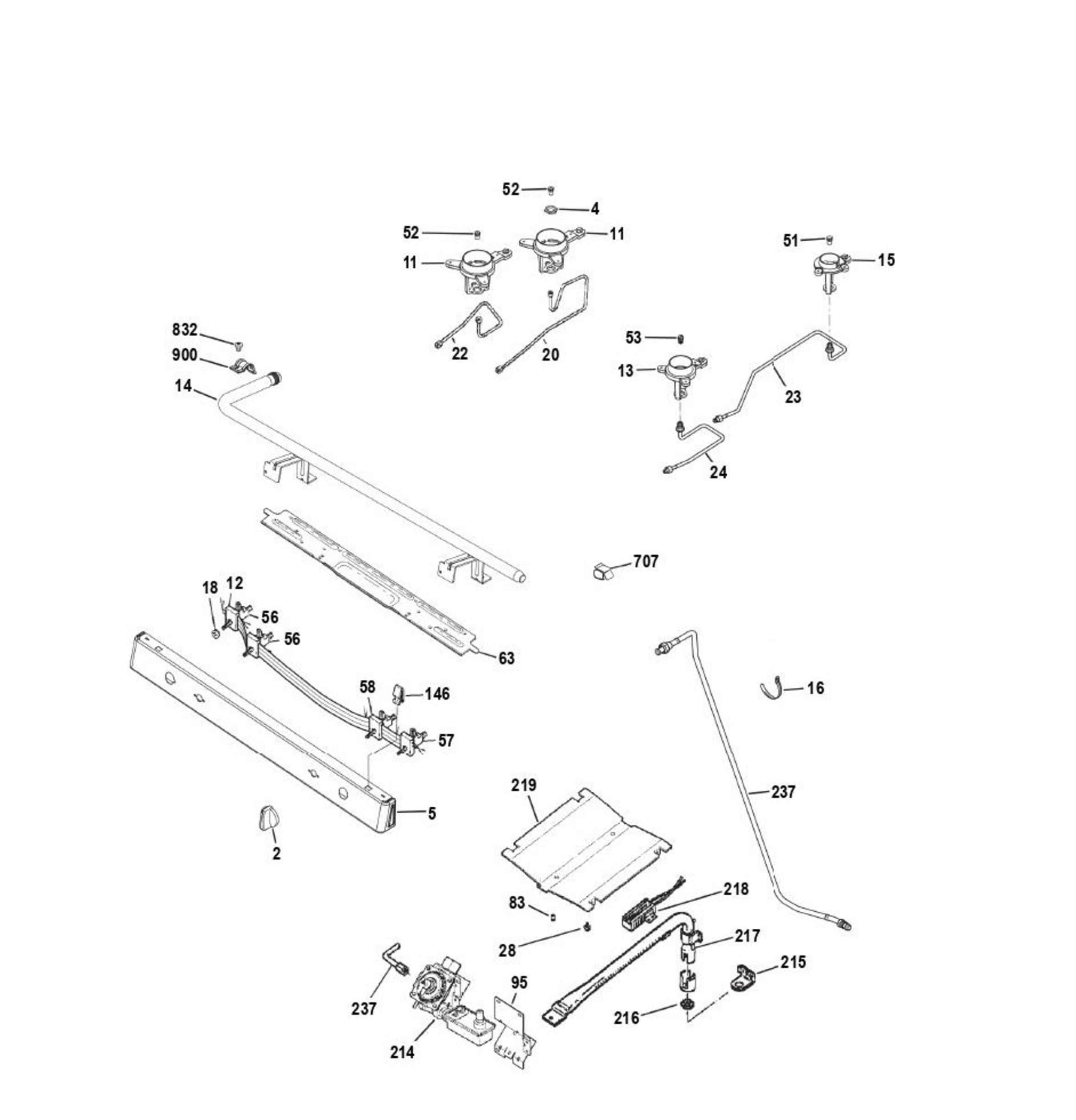 JGBS60DEK4WW Exploded View 1 appliance exploded-view parts diagram