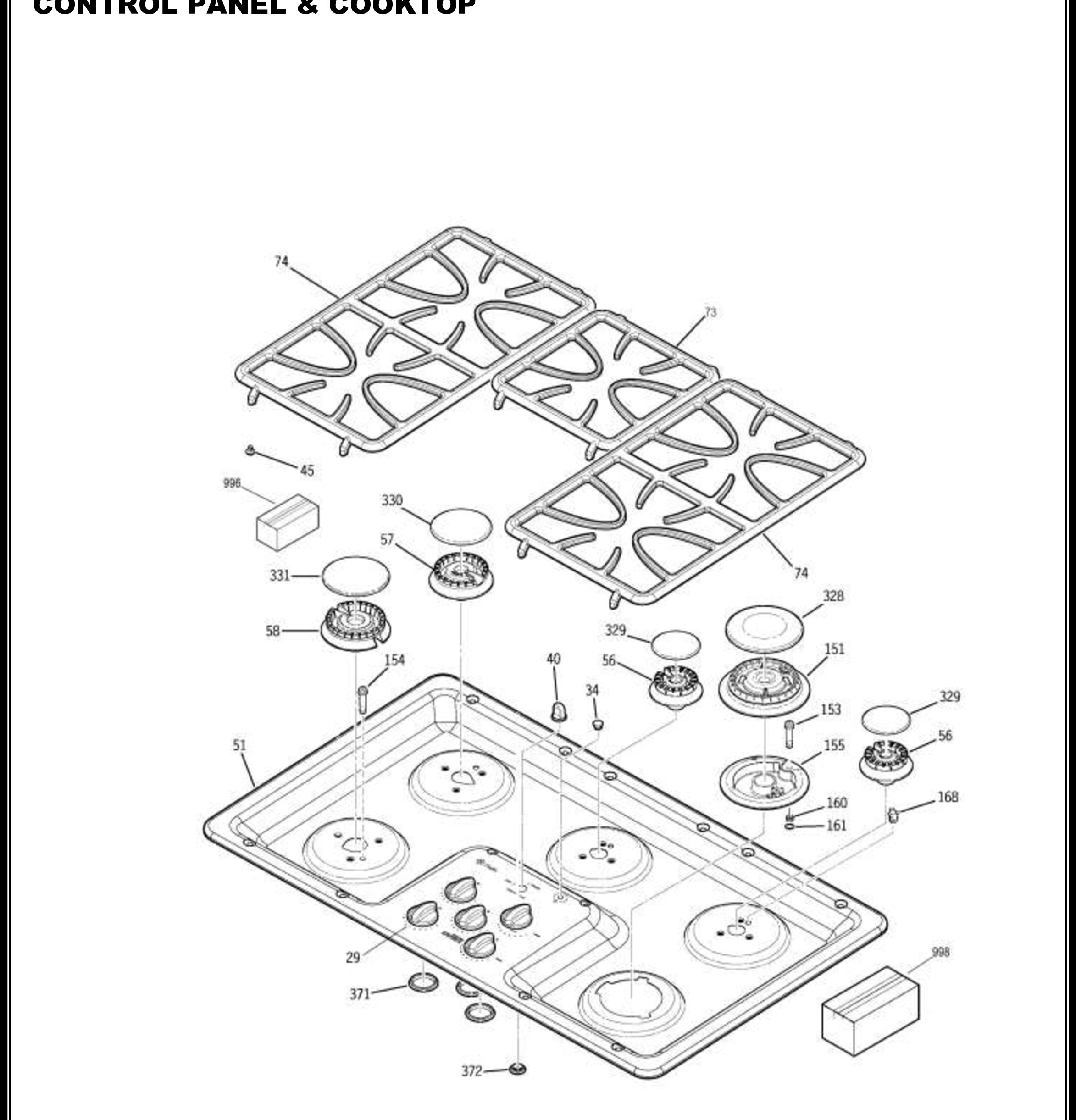 JGP975SEK2SS Exploded View 1 appliance exploded-view parts diagram