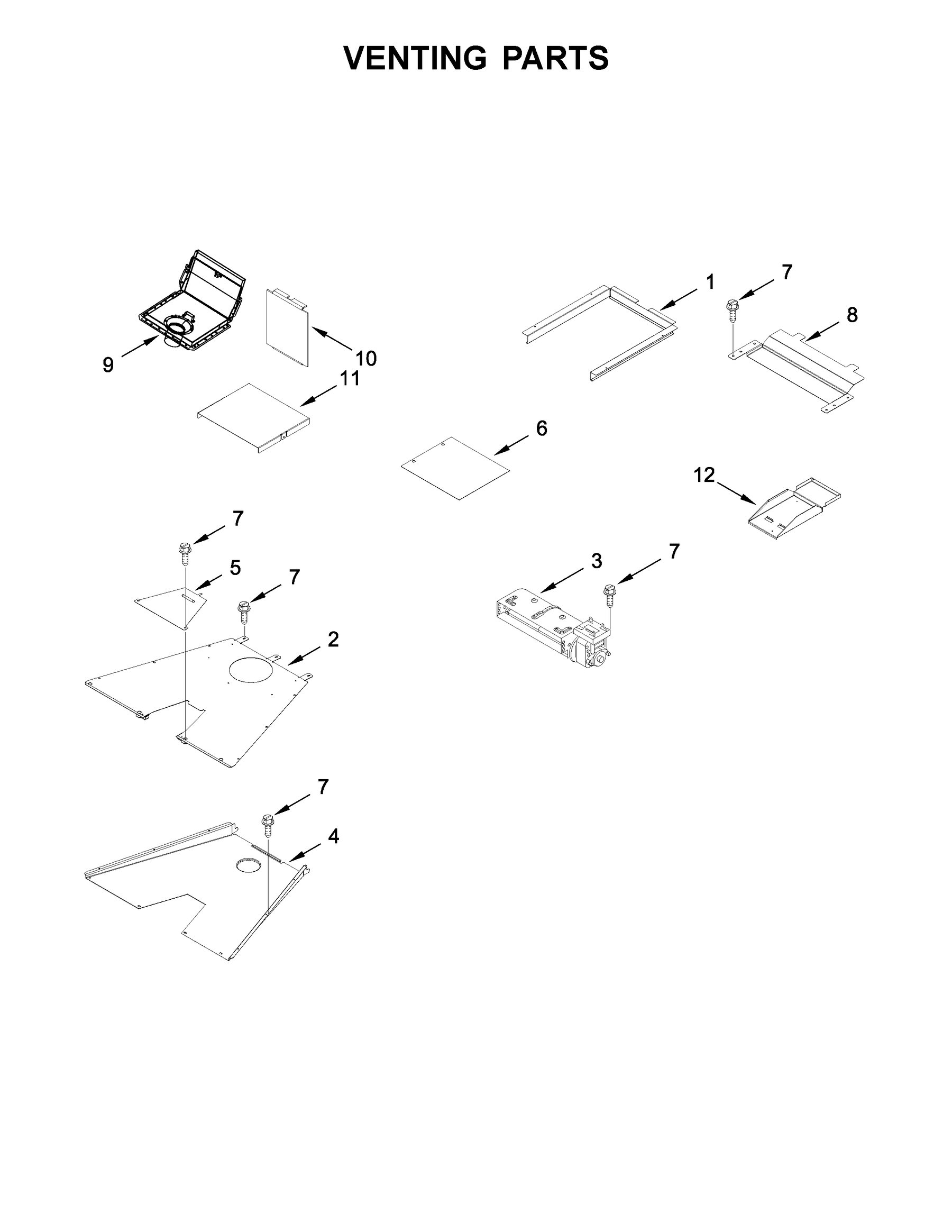 Venting parts — Approved diagram