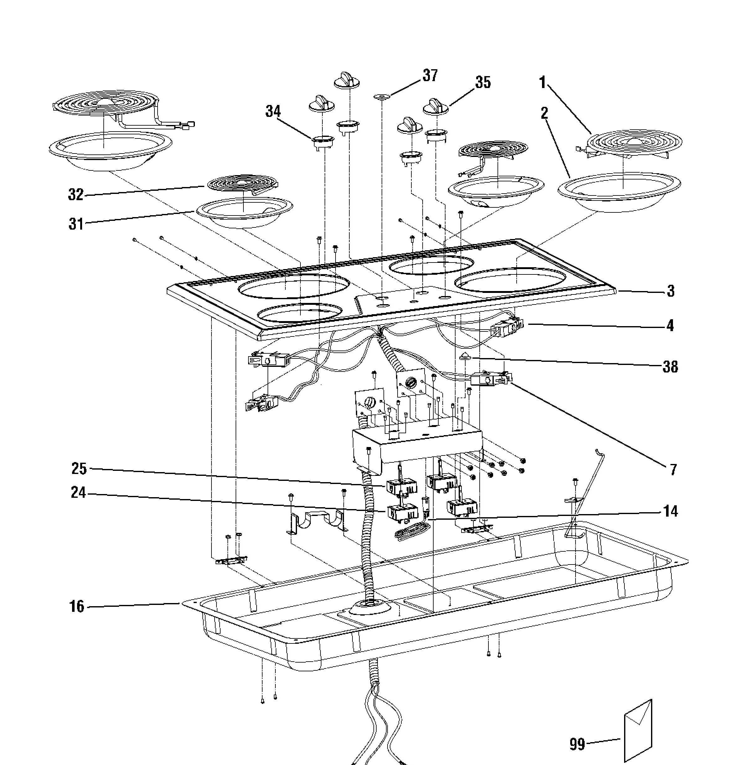 JP328SK1SS Exploded View 1 appliance exploded-view parts diagram