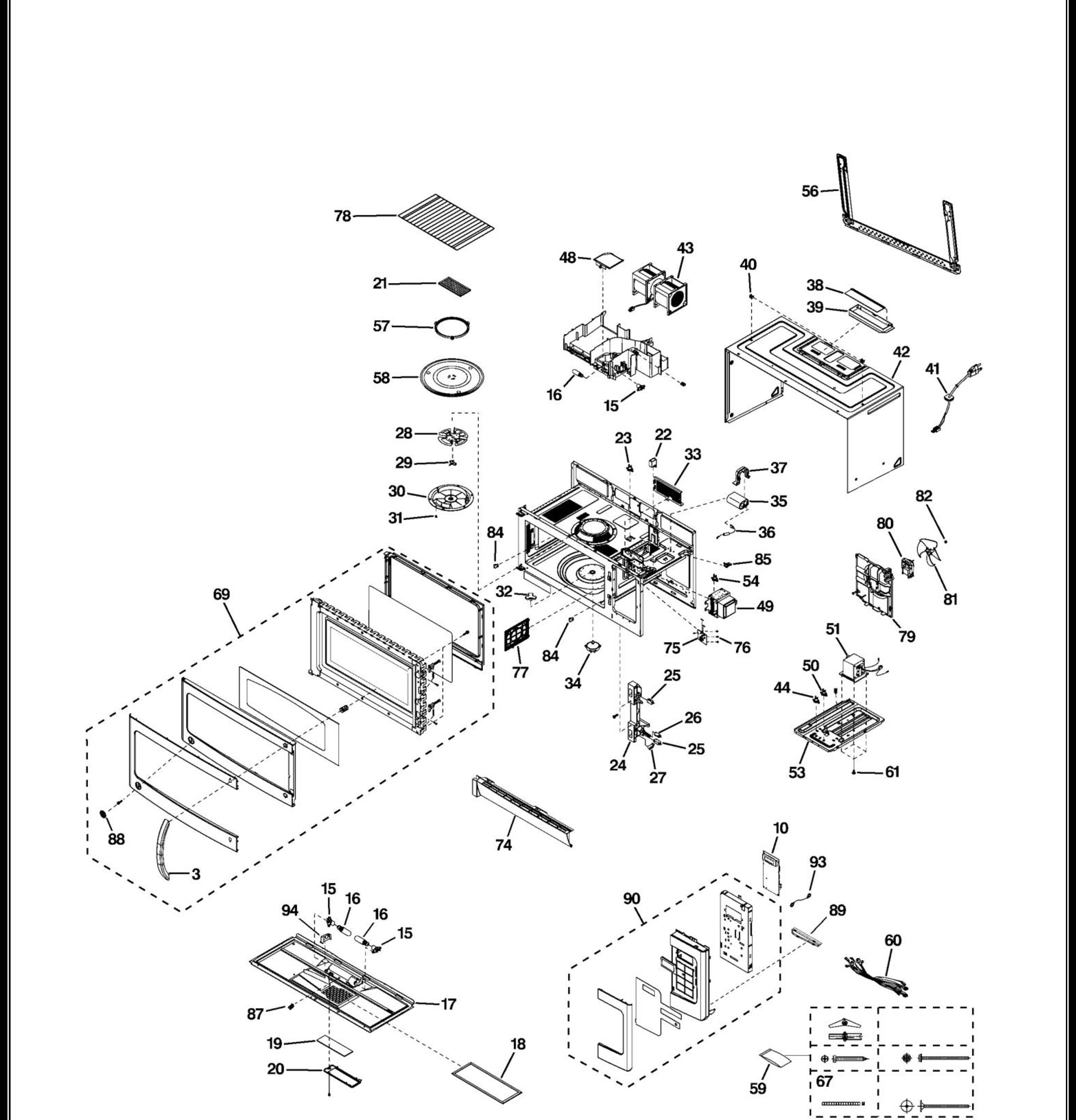 JVM1740SP1SS Exploded View 1 appliance exploded-view parts diagram