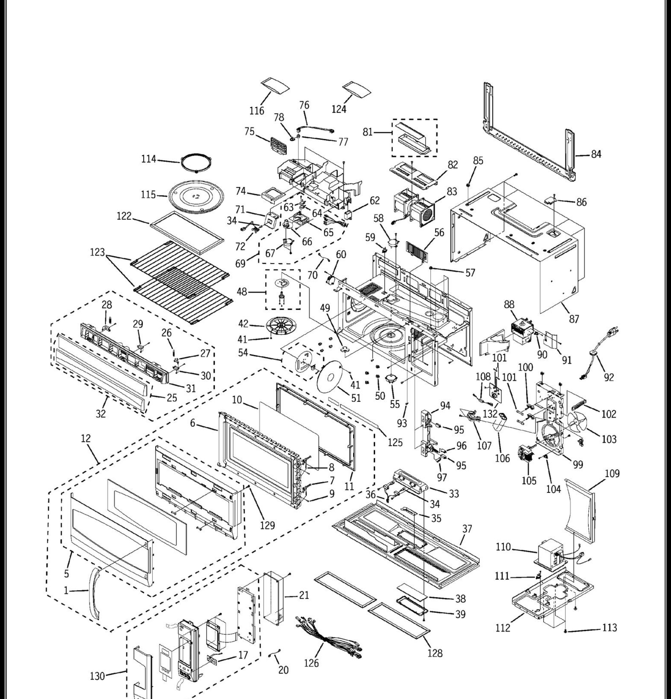 JVM2070SK01 Exploded View 1 appliance exploded-view parts diagram