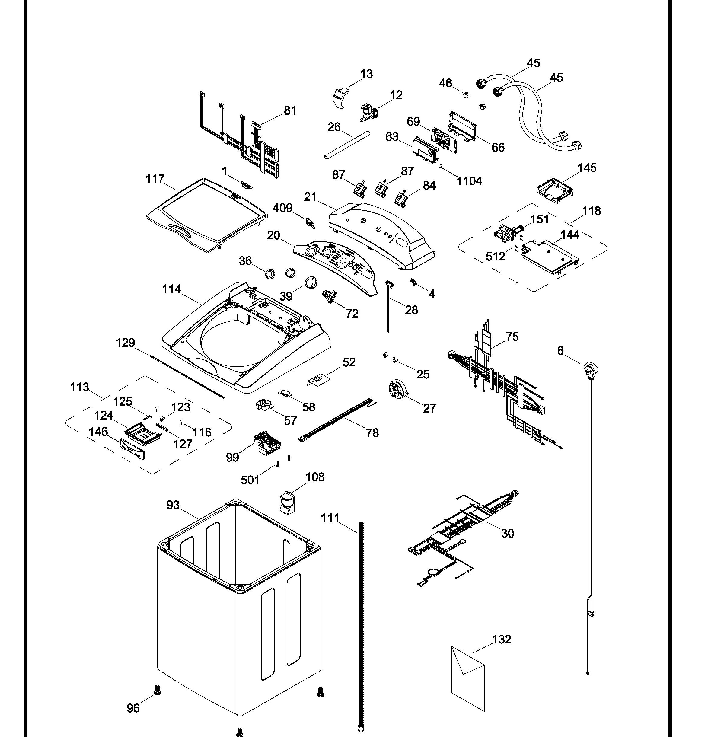 LEF19385XBB00 Exploded View 1 appliance exploded-view parts diagram