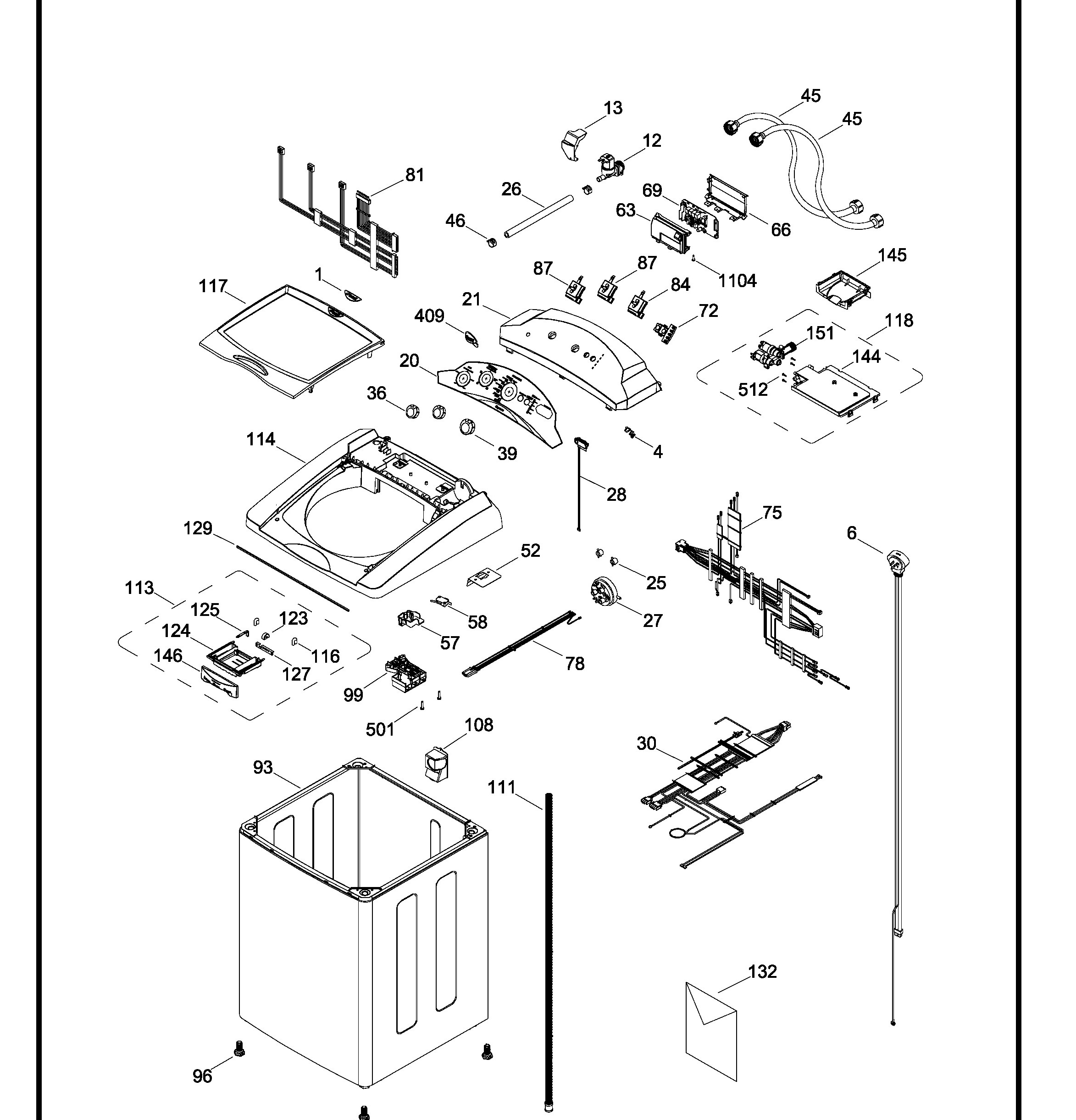 LEF19385XGG00 Exploded View 1 appliance exploded-view parts diagram