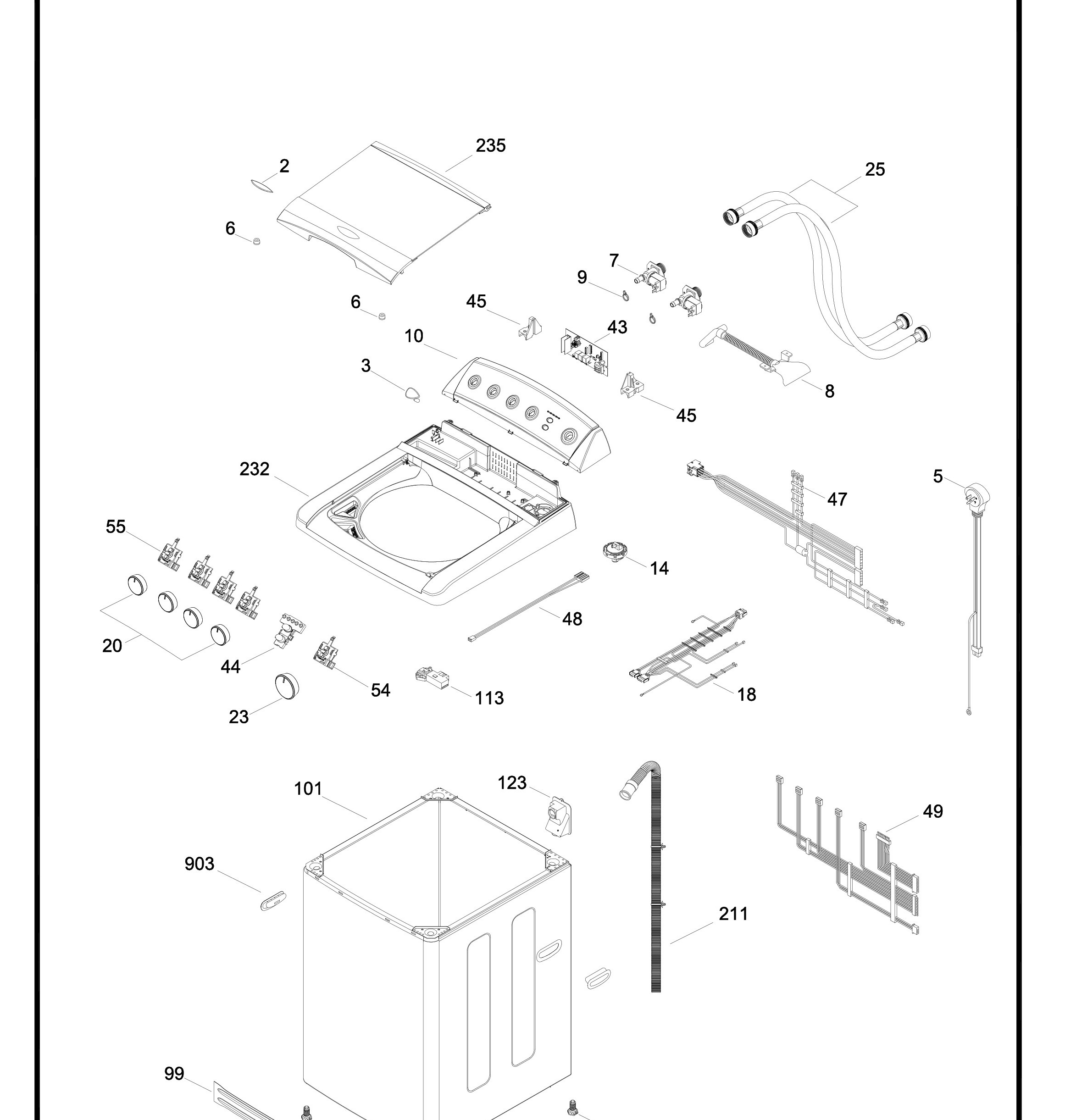 LIE14500PB2 Exploded View 1 appliance exploded-view parts diagram