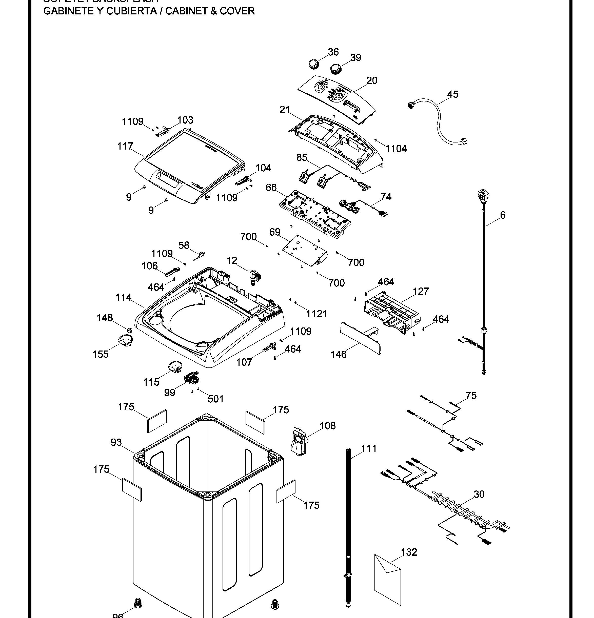 LMA46102VBAB01 Exploded View 1 appliance exploded-view parts diagram
