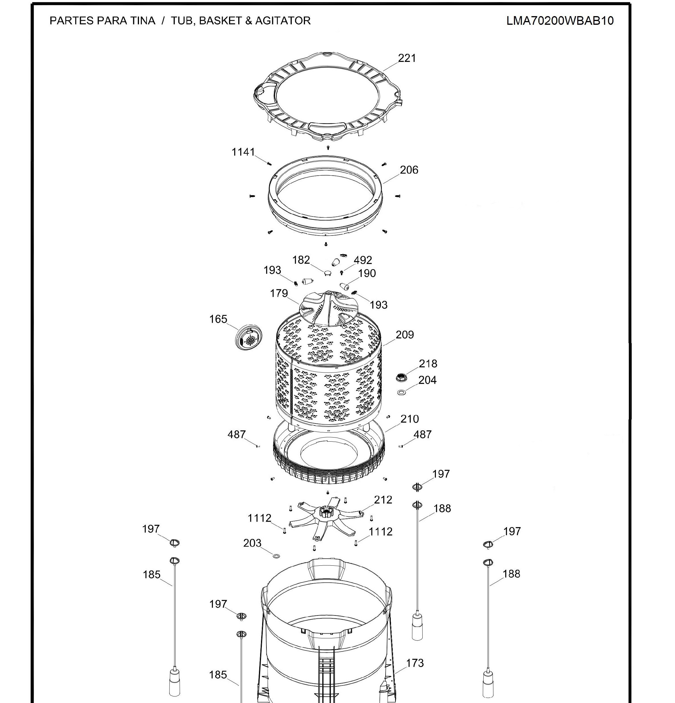 LMA70200WBAB10 Exploded View 2 appliance exploded-view parts diagram