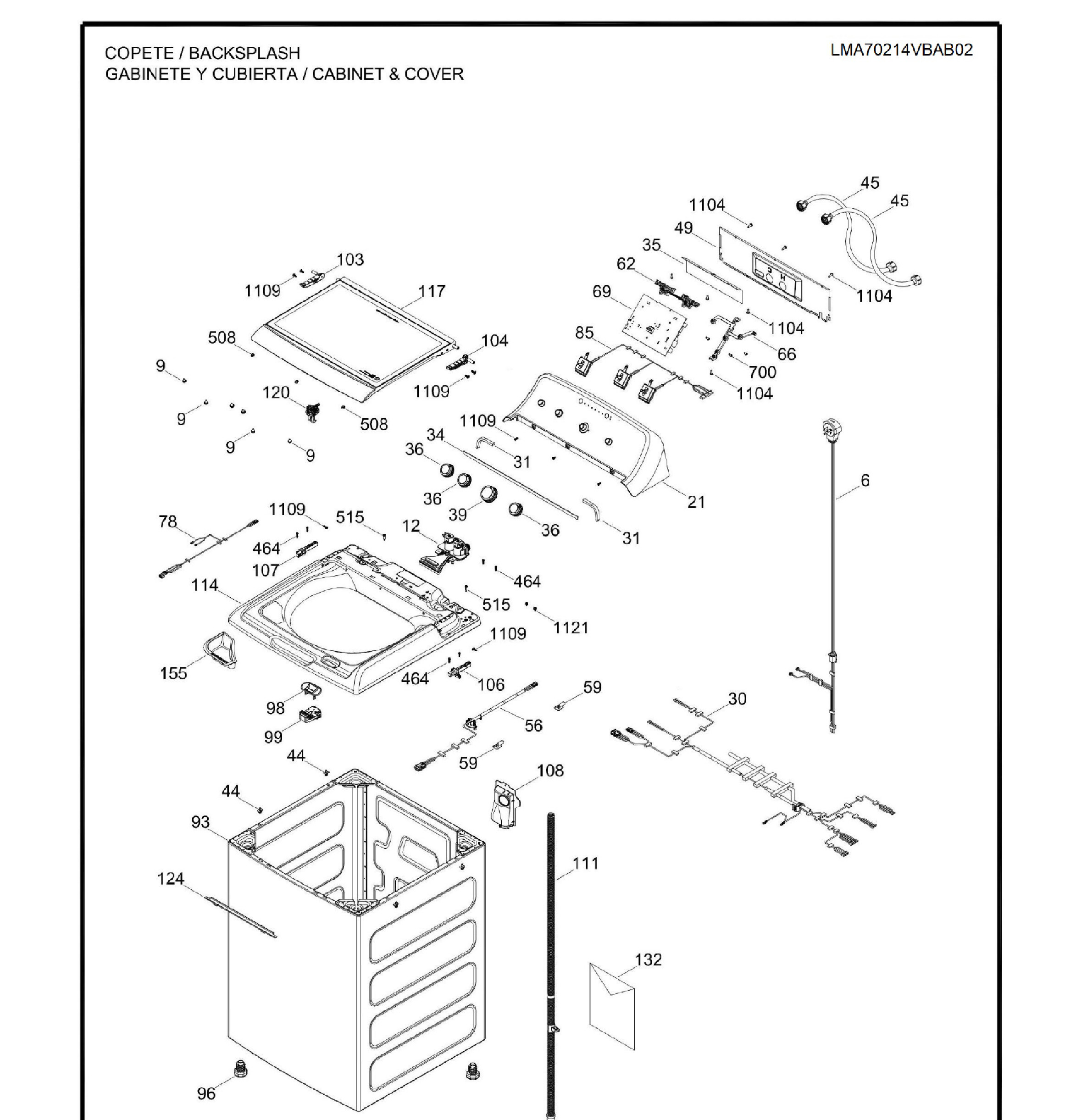 LMA70214VBAB02 Exploded View 1 appliance exploded-view parts diagram