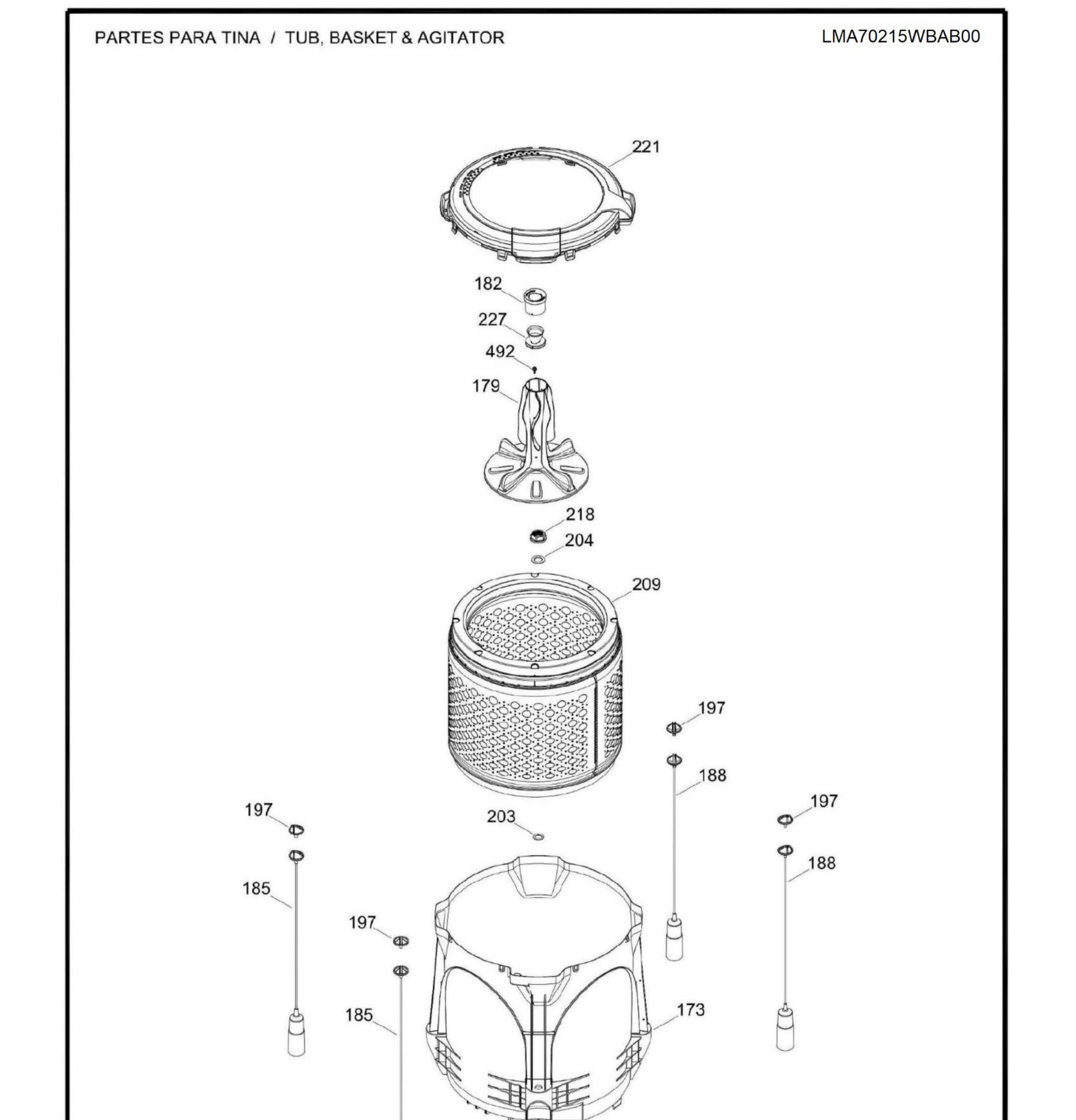 LMA70215WBAB00 Exploded View 2 appliance exploded-view parts diagram