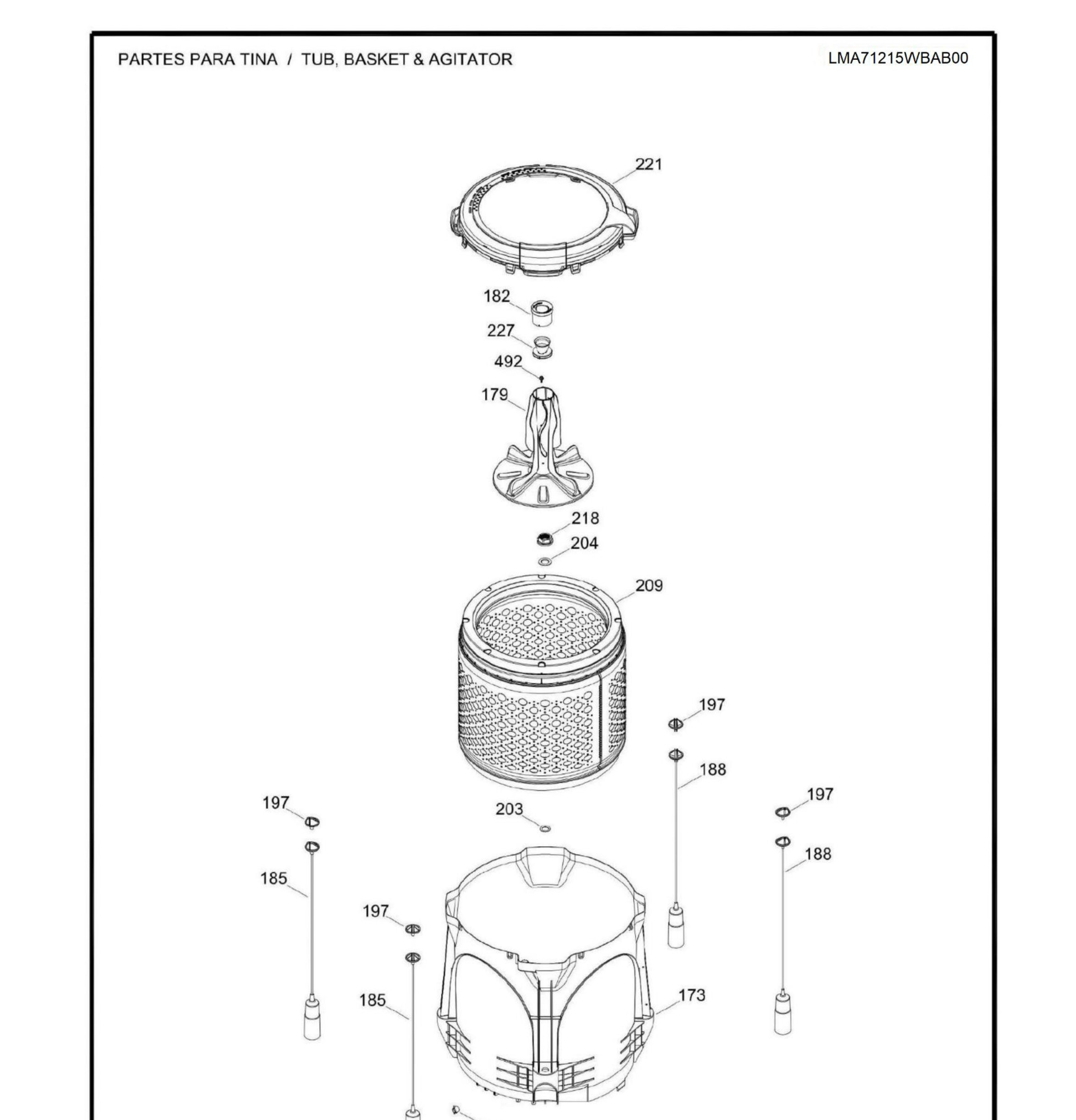 LMA71215WBAB00 Exploded View 2 appliance exploded-view parts diagram