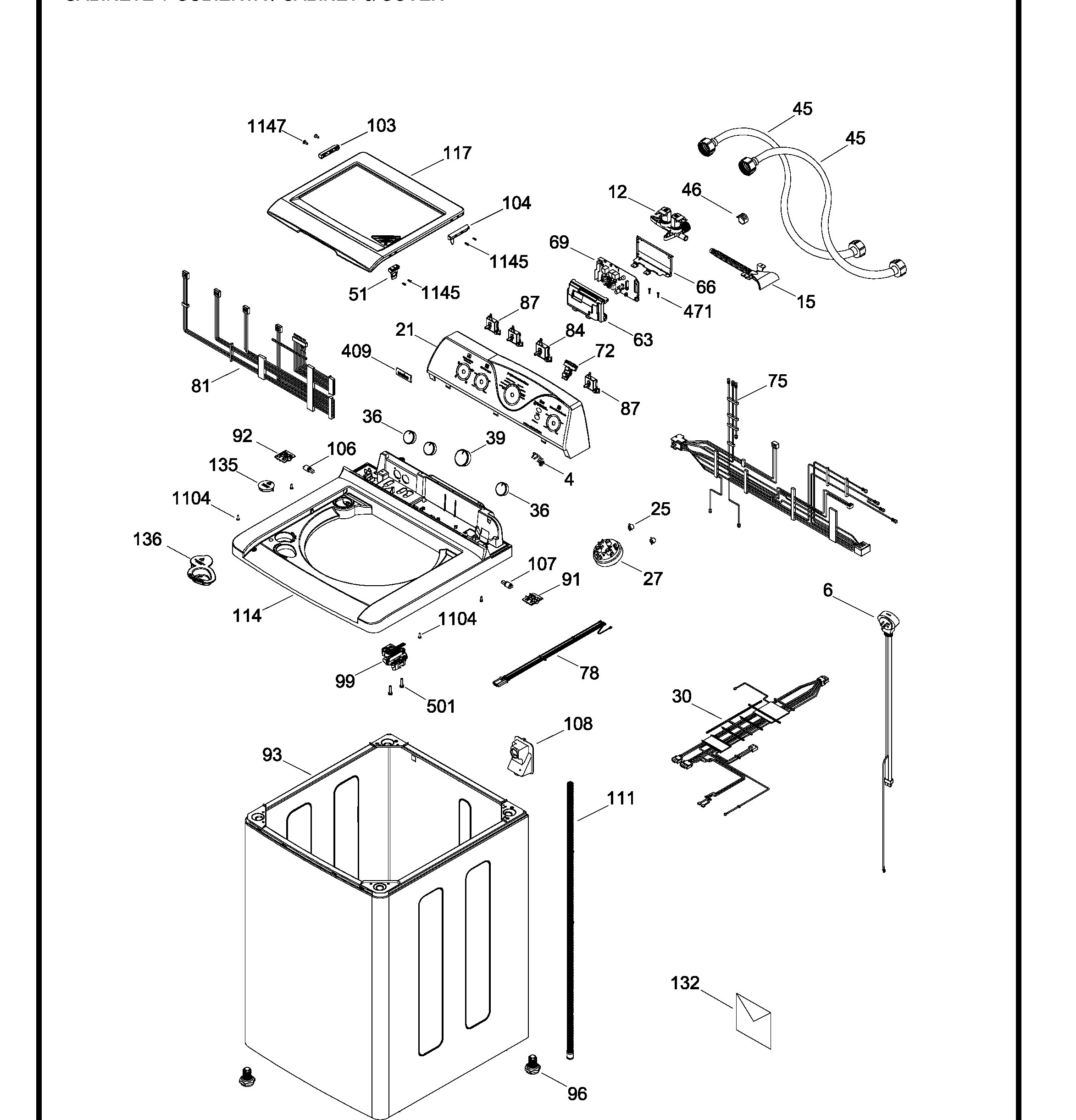 LME17400XBB00 Exploded View 1 appliance exploded-view parts diagram